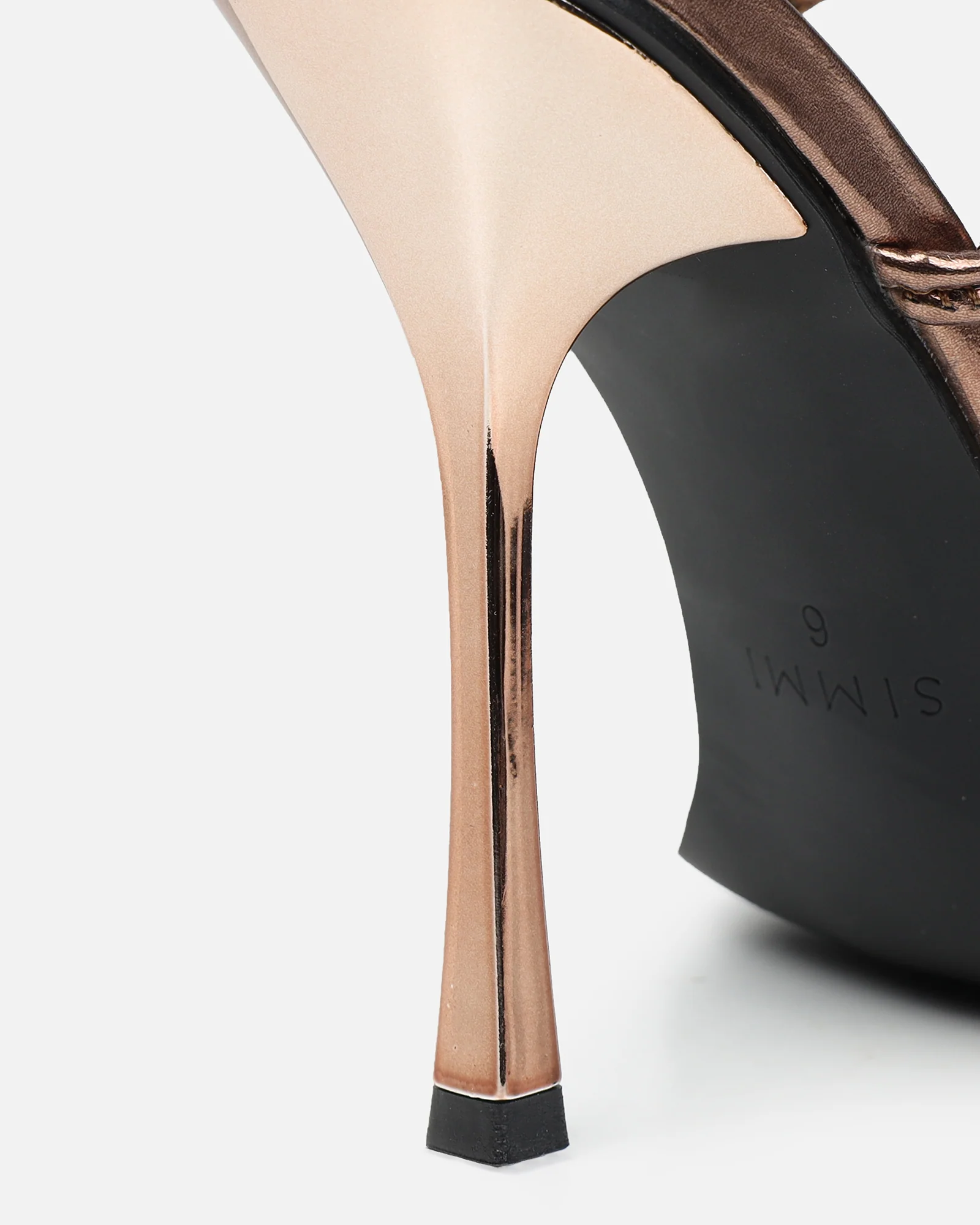 Cemile Bronze Metallic Braided Heeled Sandals - Image 3