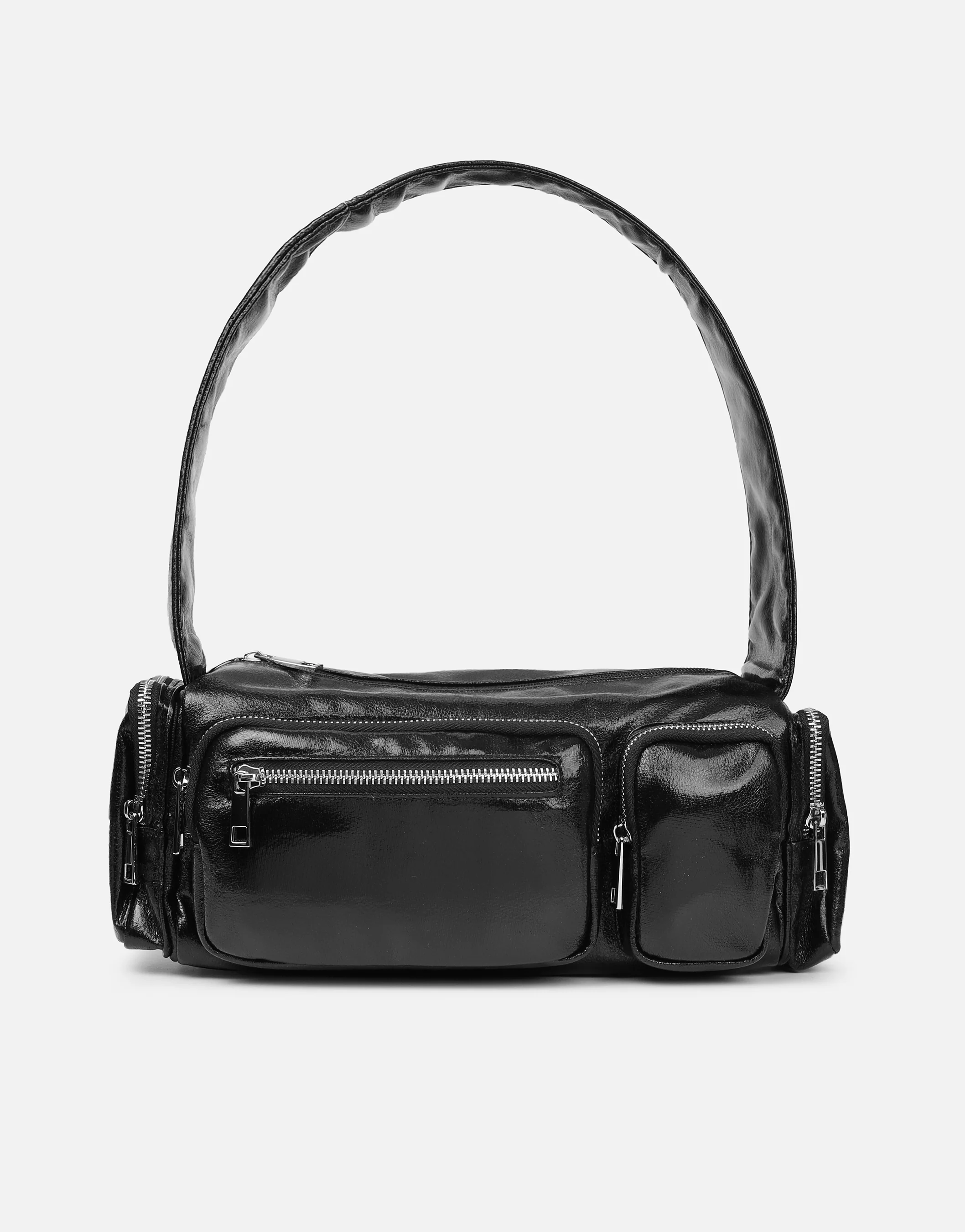Ceyda Black Barrel Utility Shoulder Bag - Image 3