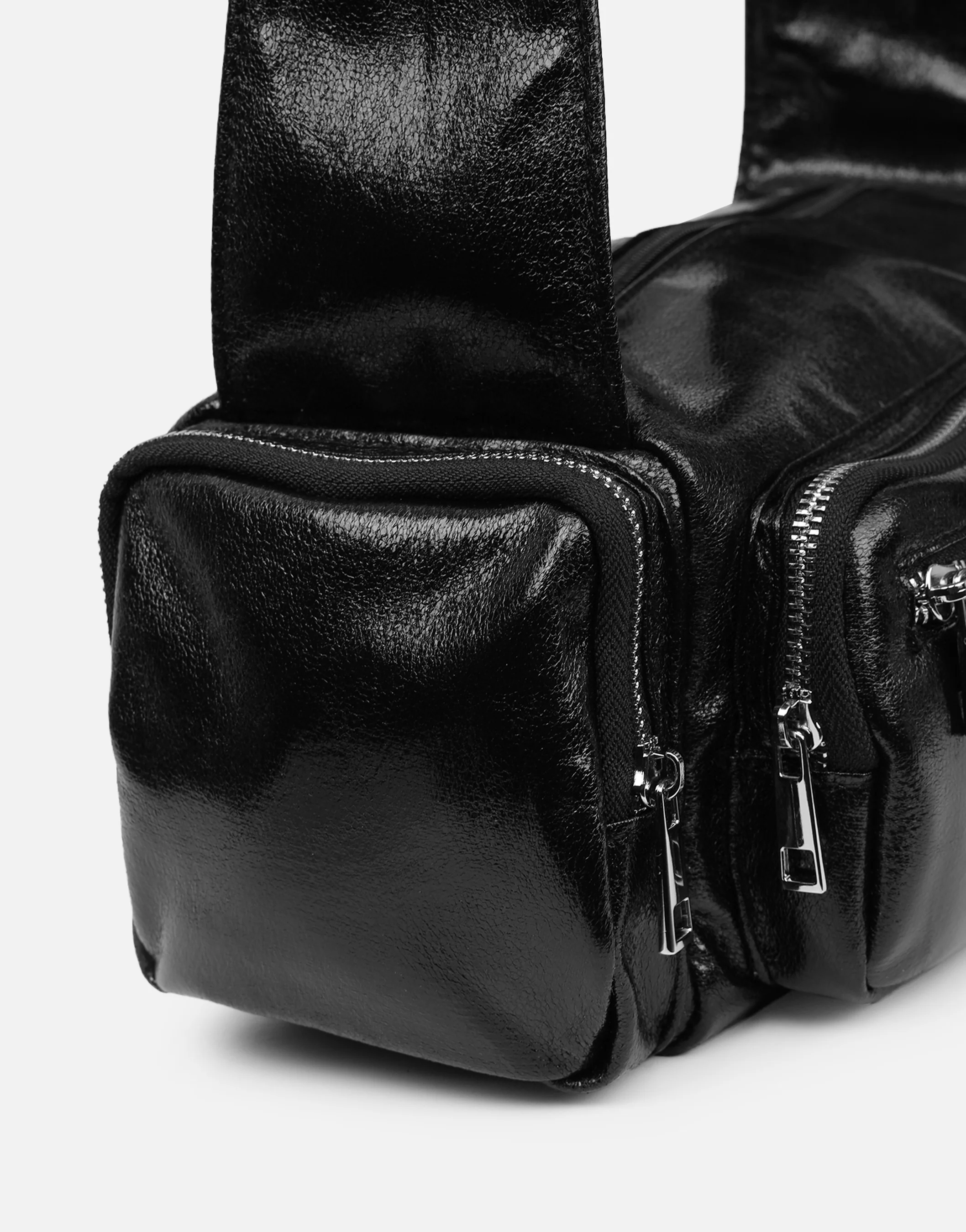 Ceyda Black Barrel Utility Shoulder Bag - Image 4