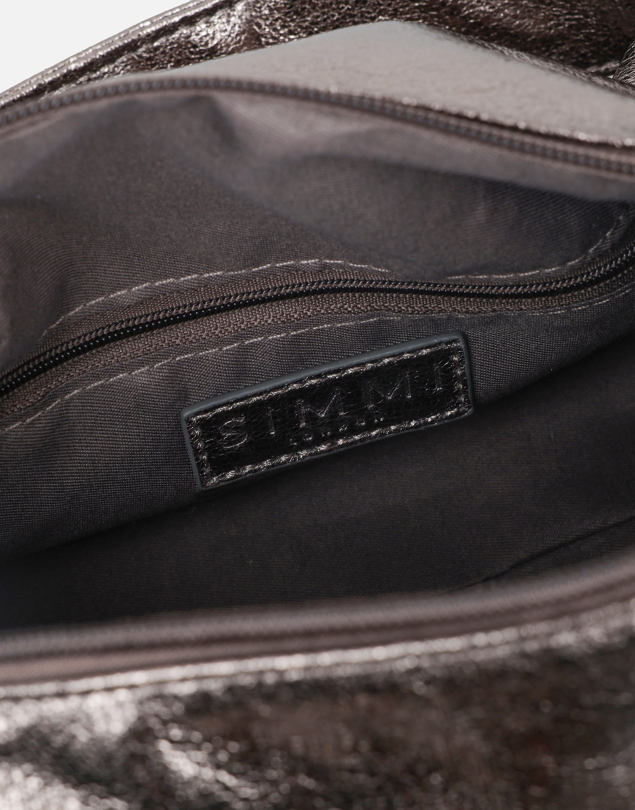 Ceyda Pewter Metallic Barrel Utility Shoulder Bag - Image 6