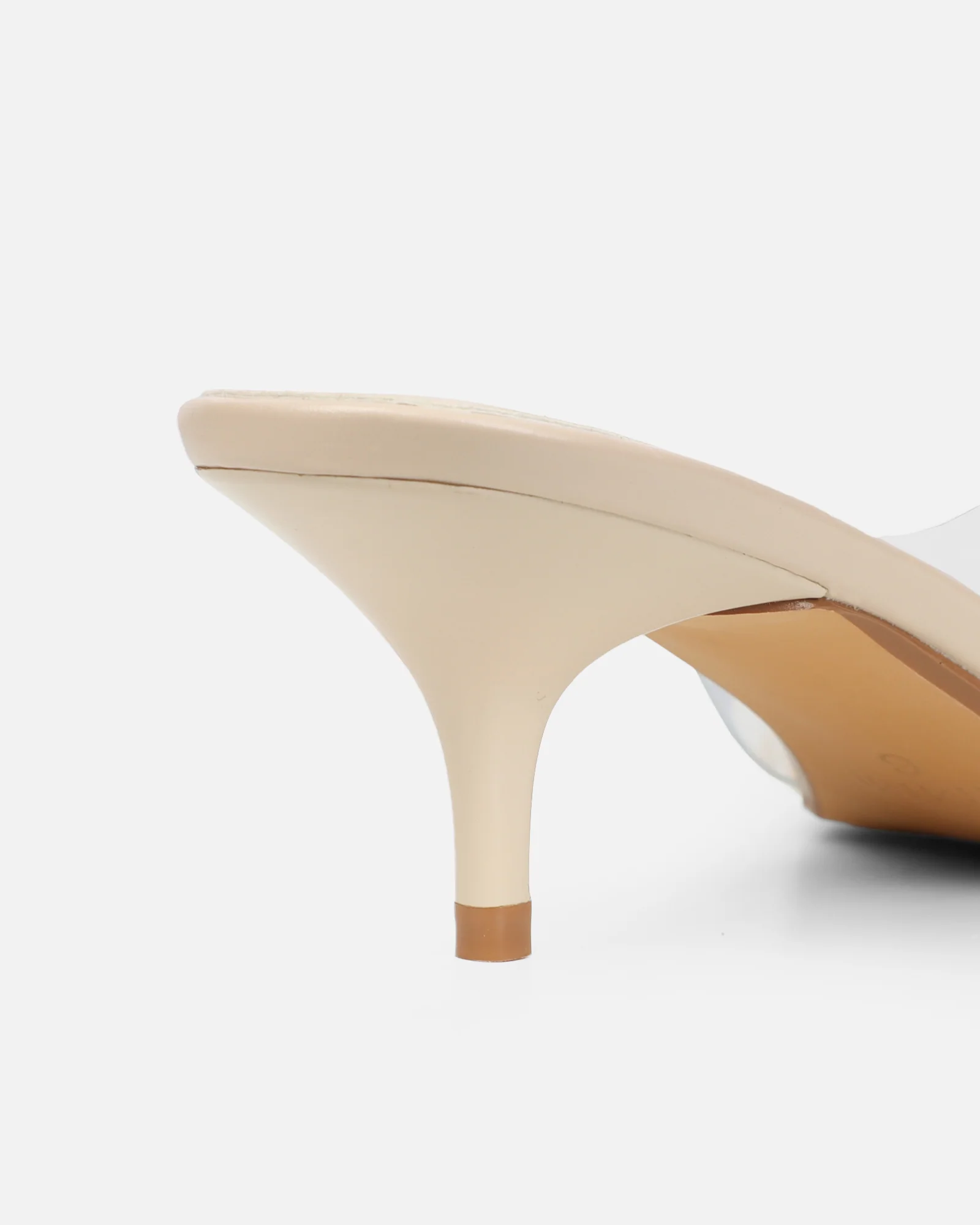 Chara Clear Diamante Nude Low Court Shoes - Image 3