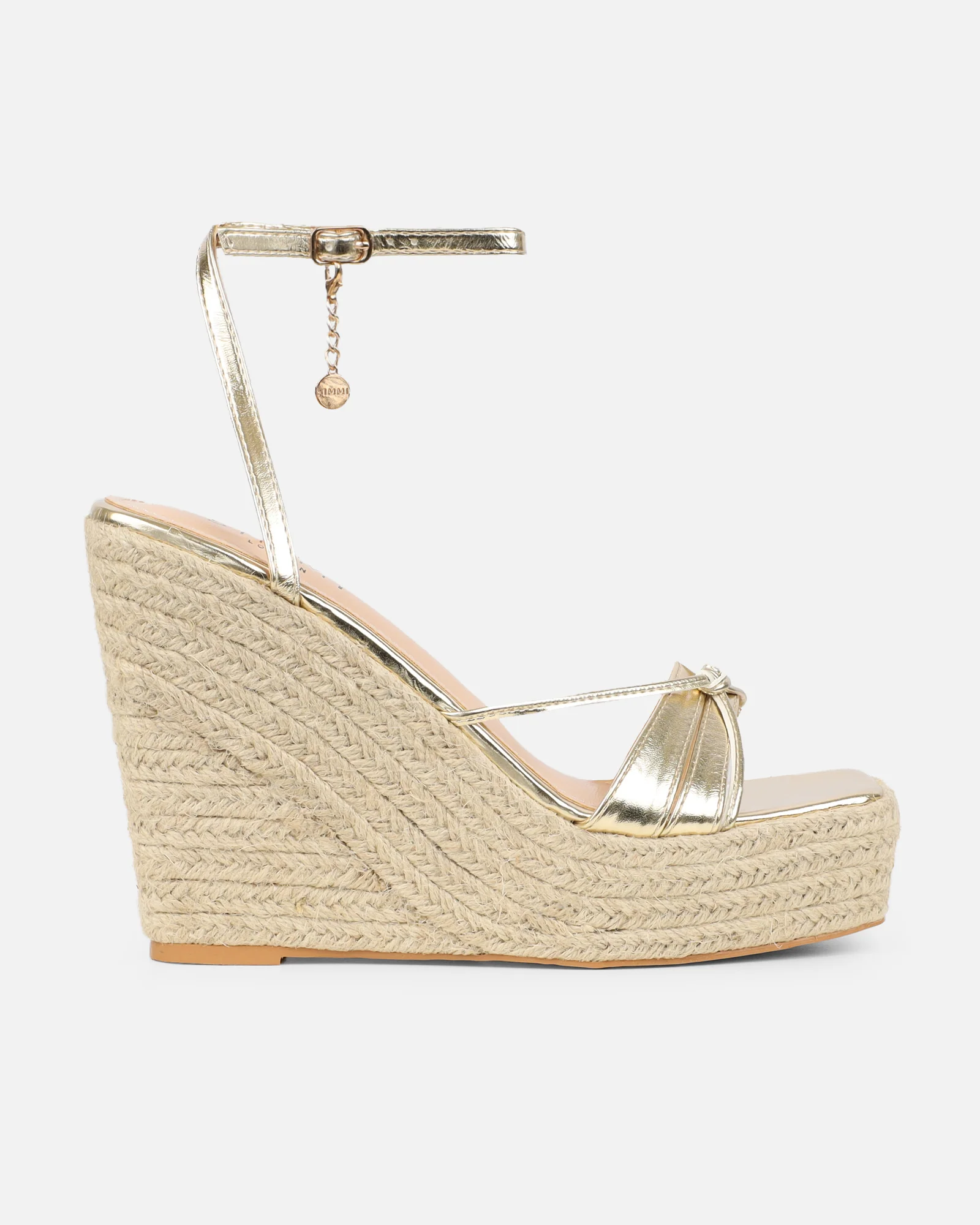 Citra Gold Metallic Espadrille Wedges - Image 2