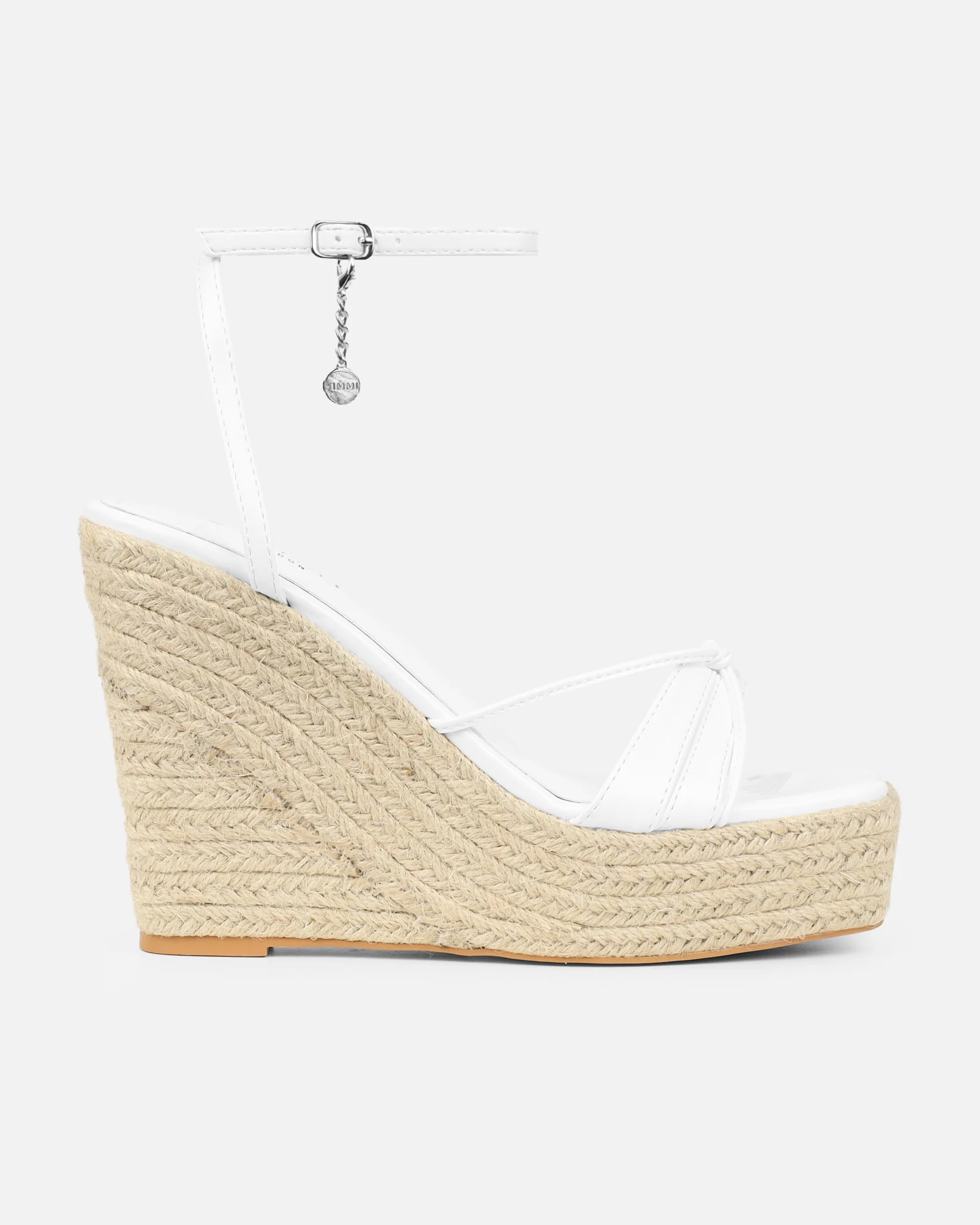 Citra White Espadrille Wedges - Image 2