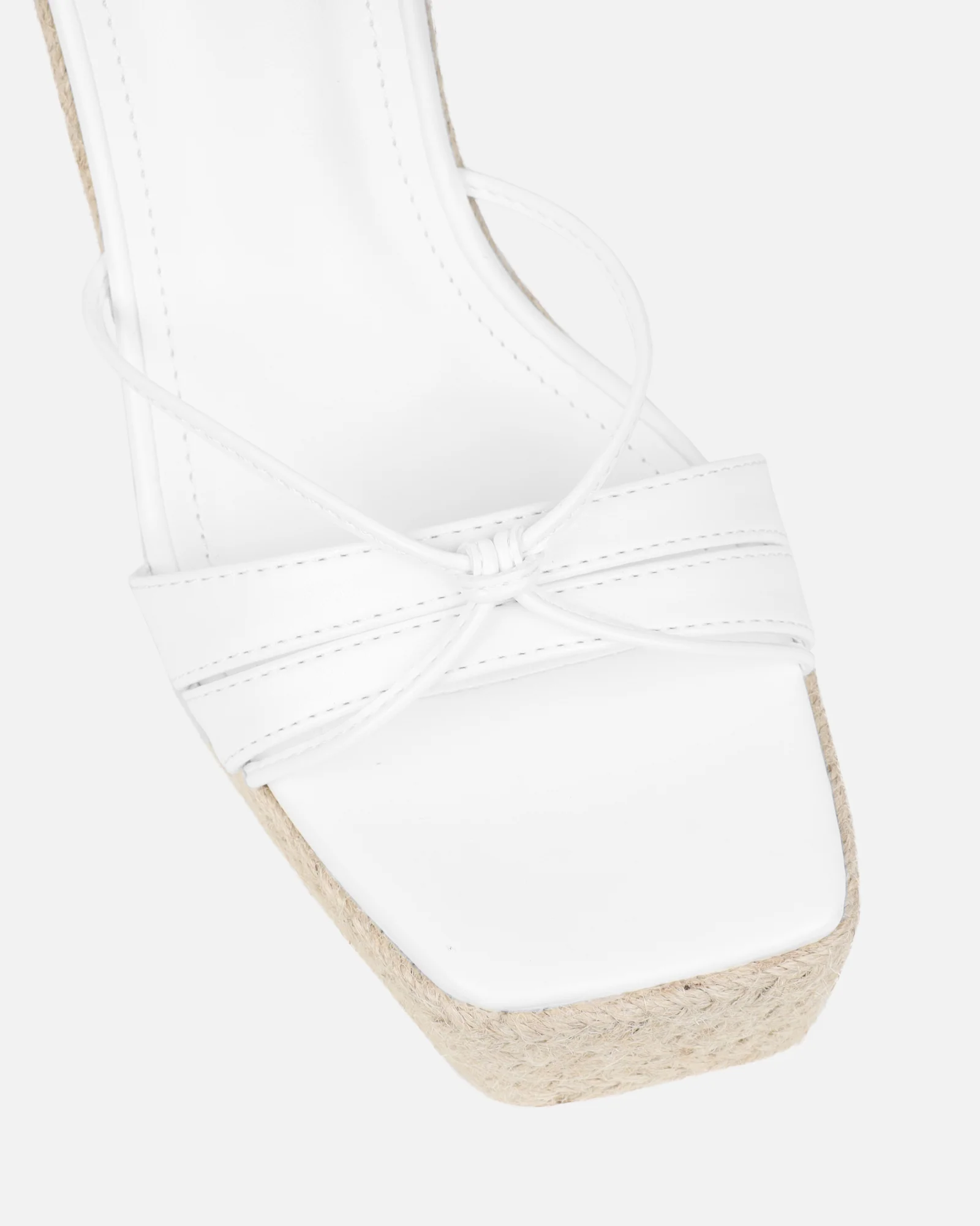 Citra White Espadrille Wedges - Image 4