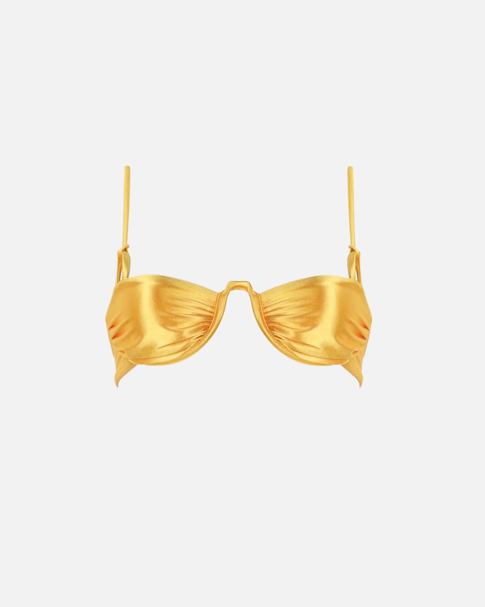 Citra Yellow Satin Underwired Bikini Top - Image 5