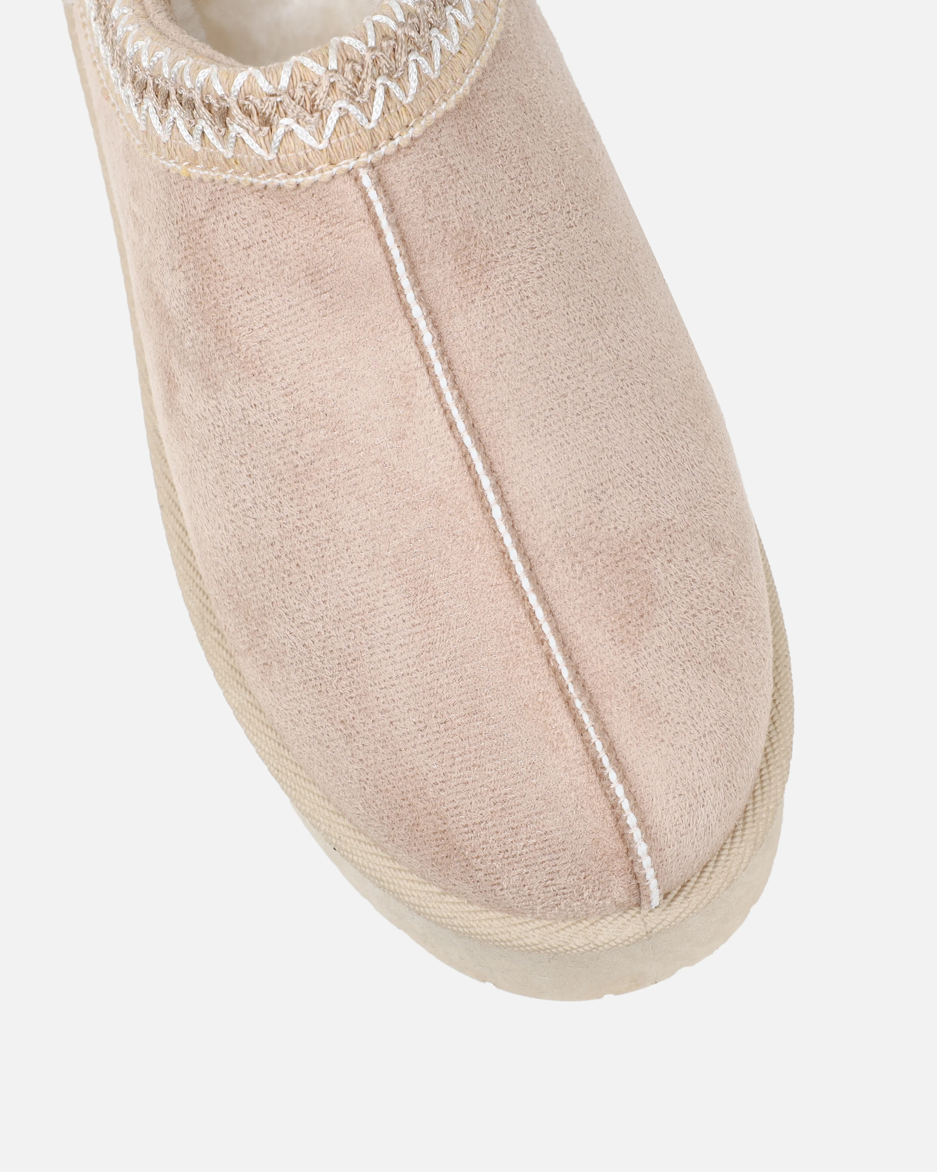 Coko Beige Faux Suede Flatform - Image 4