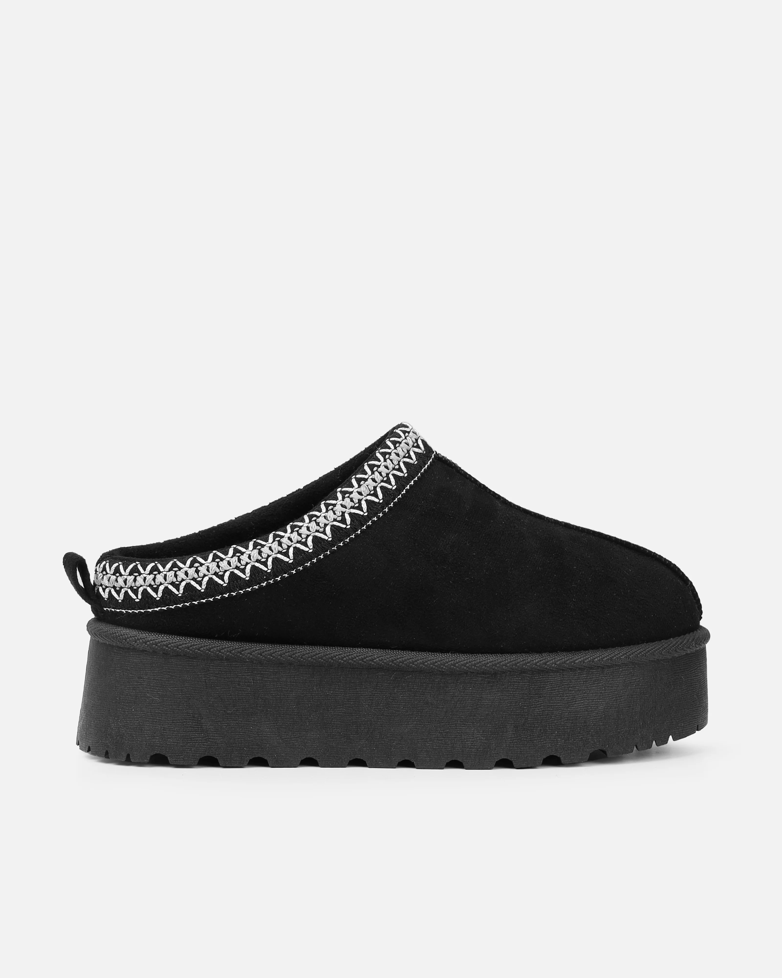 Coko Black Faux Suede Flatform - Image 2