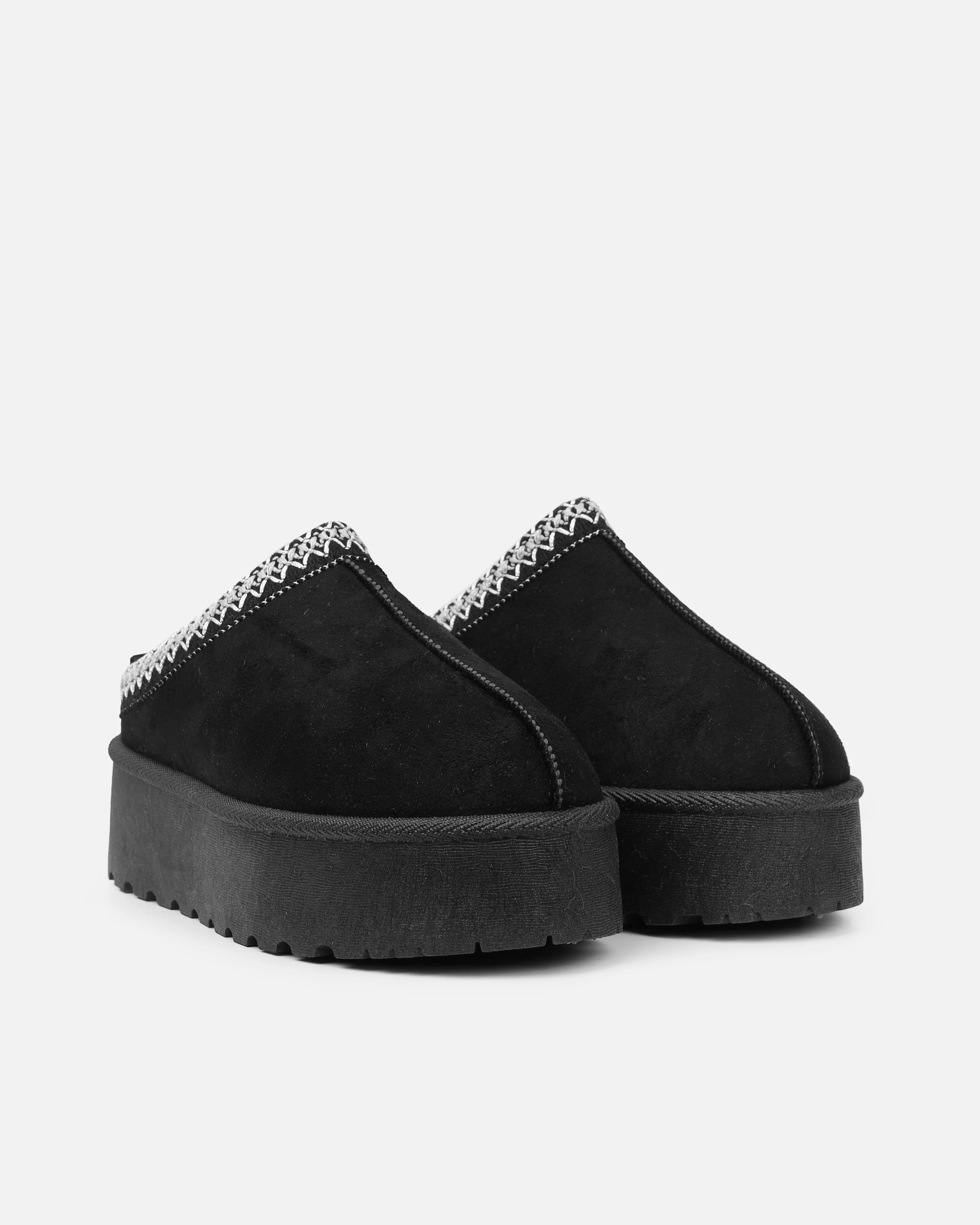 Coko Black Faux Suede Flatform - Image 3