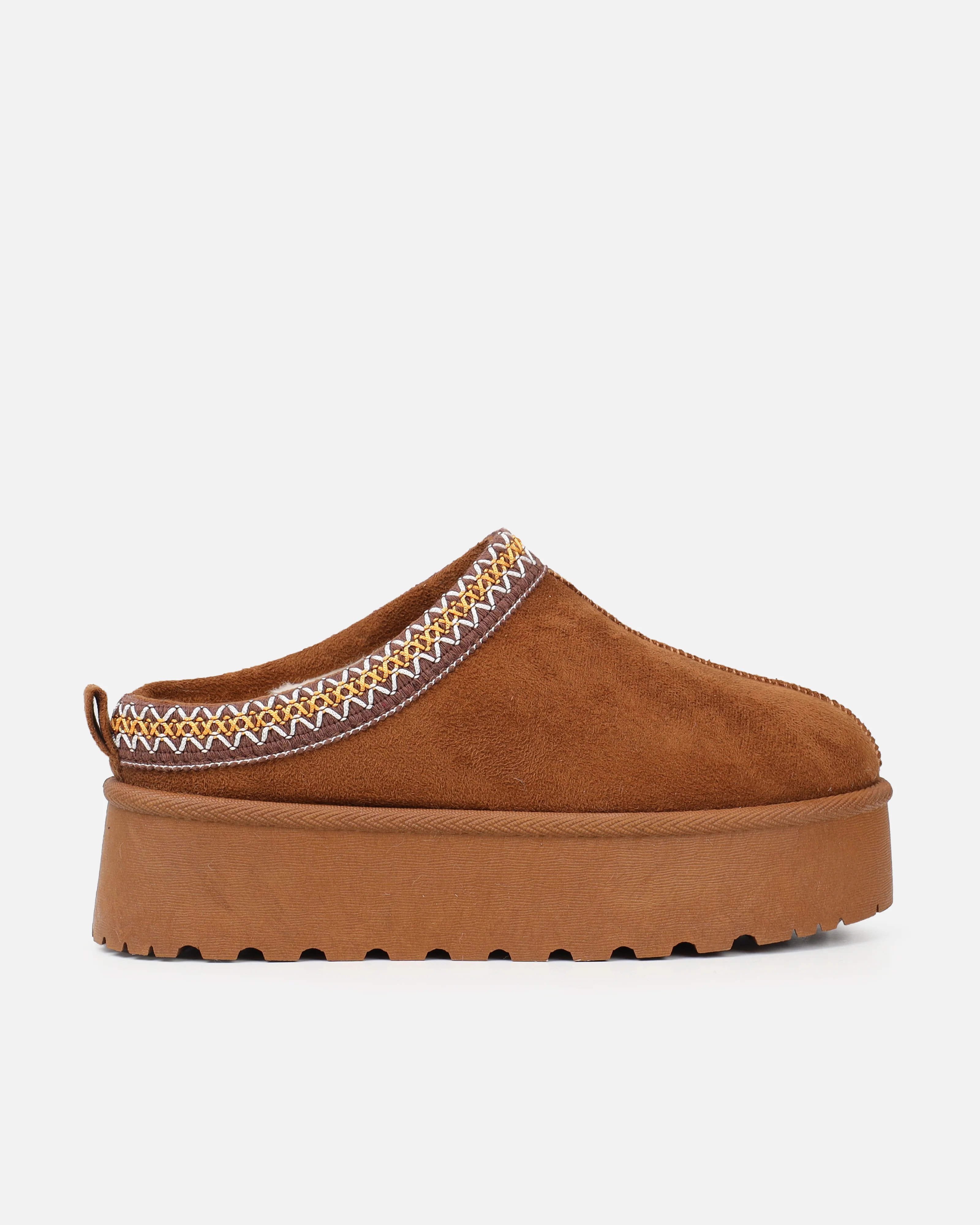 Coko Tan Faux Suede Flatform - Image 2