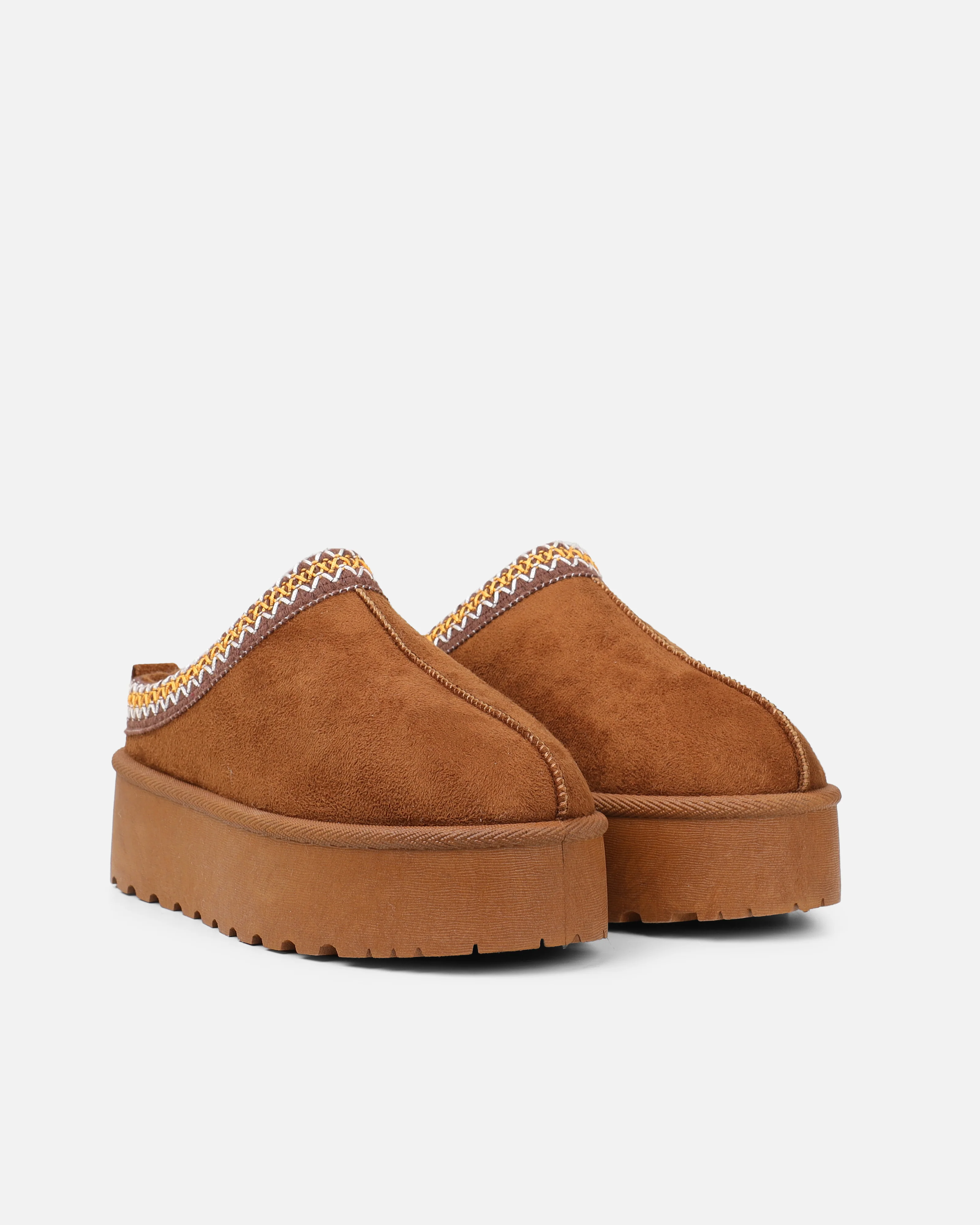 Coko Tan Faux Suede Flatform - Image 3