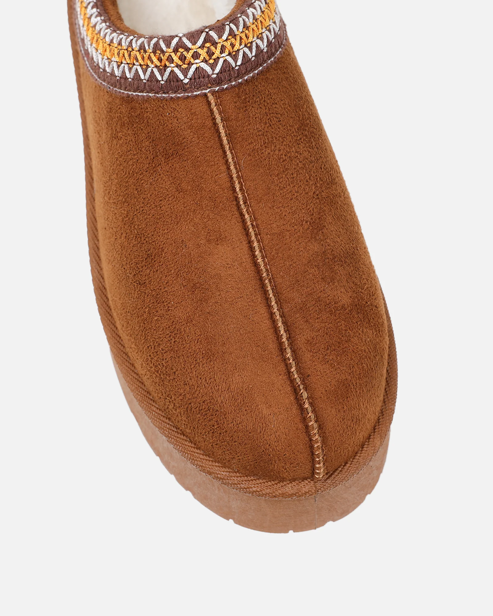 Coko Tan Faux Suede Flatform - Image 4