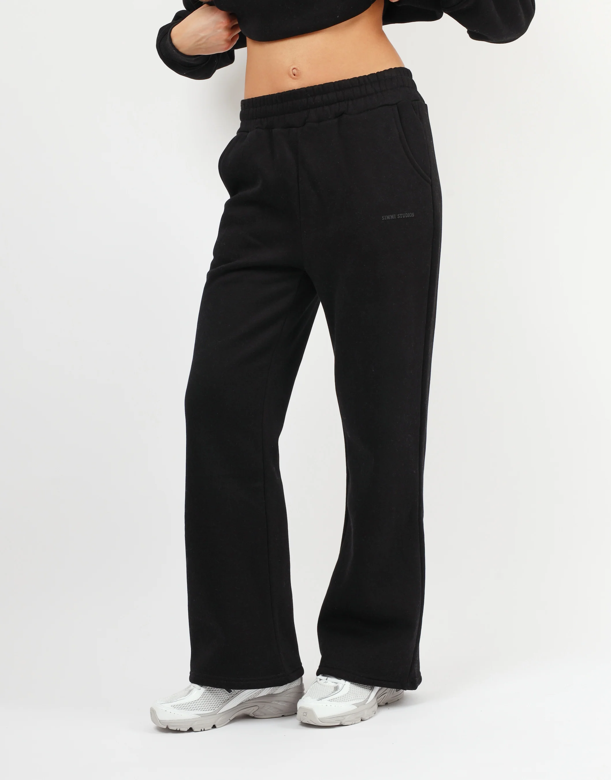 Colby Simmi Studios Essentials Flared Joggers in Black - Image 3