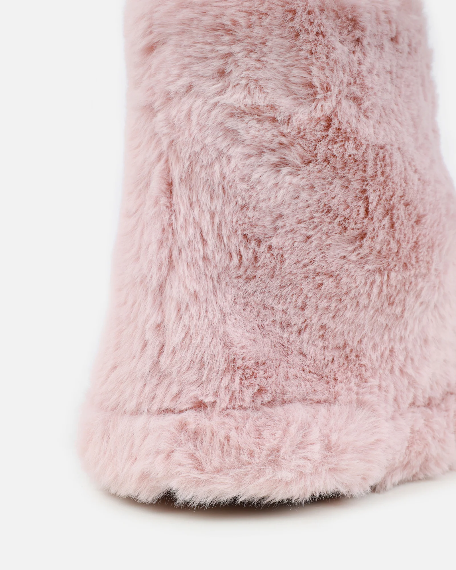 Comfy Blush Fluffy Slipper Boots - Image 3