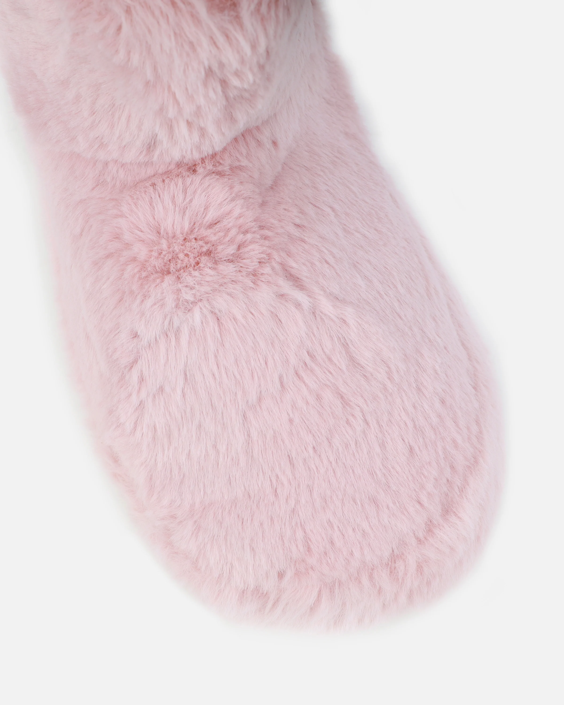 Comfy Blush Fluffy Slipper Boots - Image 4