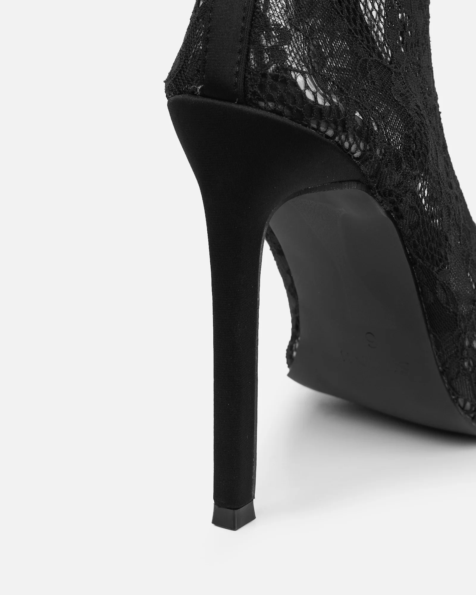 Conny Black Lace Over The Knee Heels - Image 3
