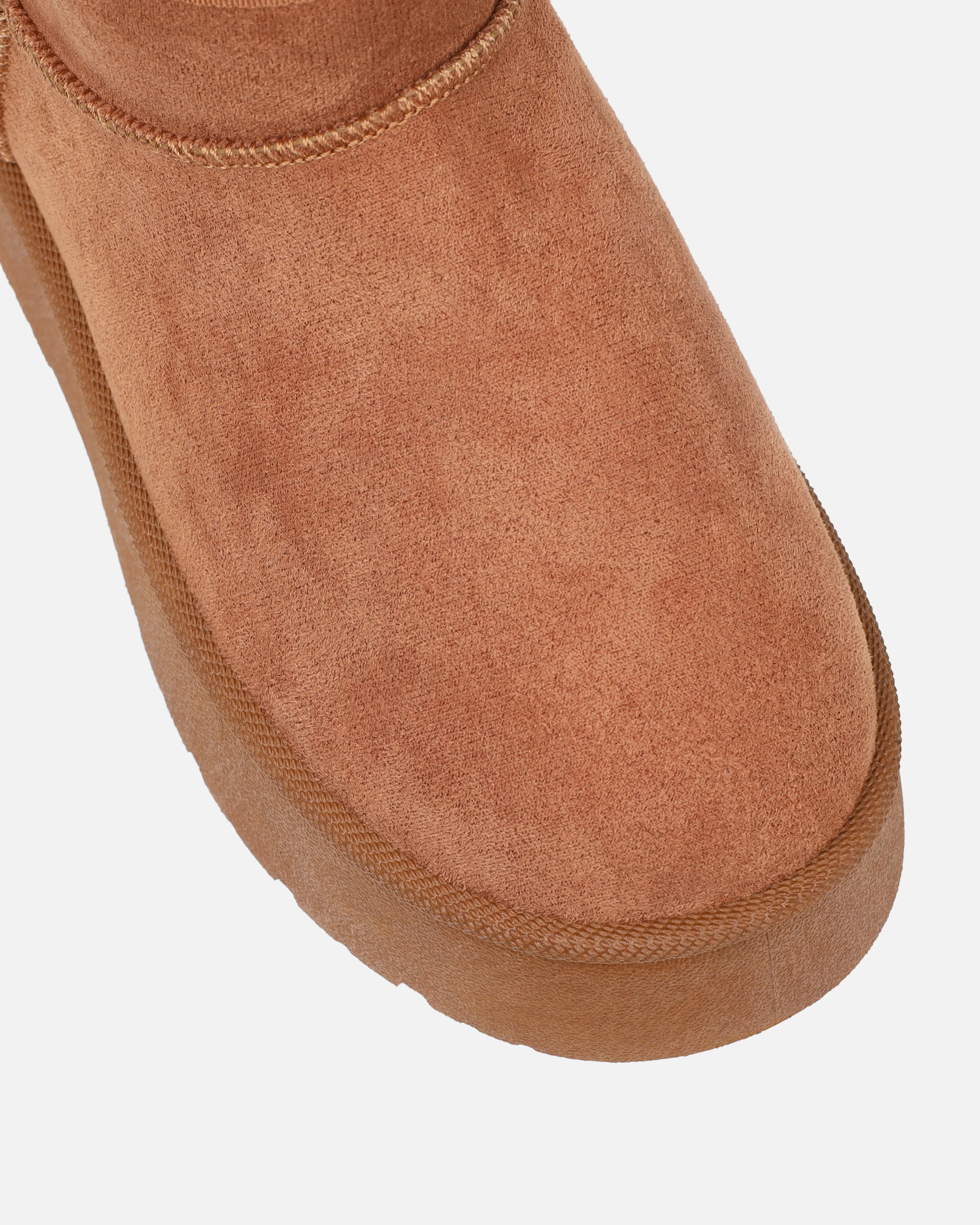 Cori Tan Faux Suede Flatform Boots - Image 4