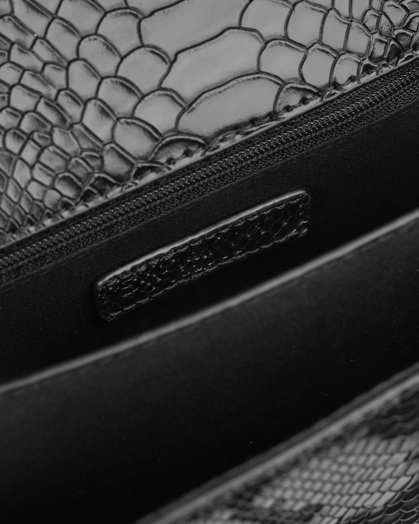 Corinna Black Snake Effect Mini Shoulder Bag - Image 3