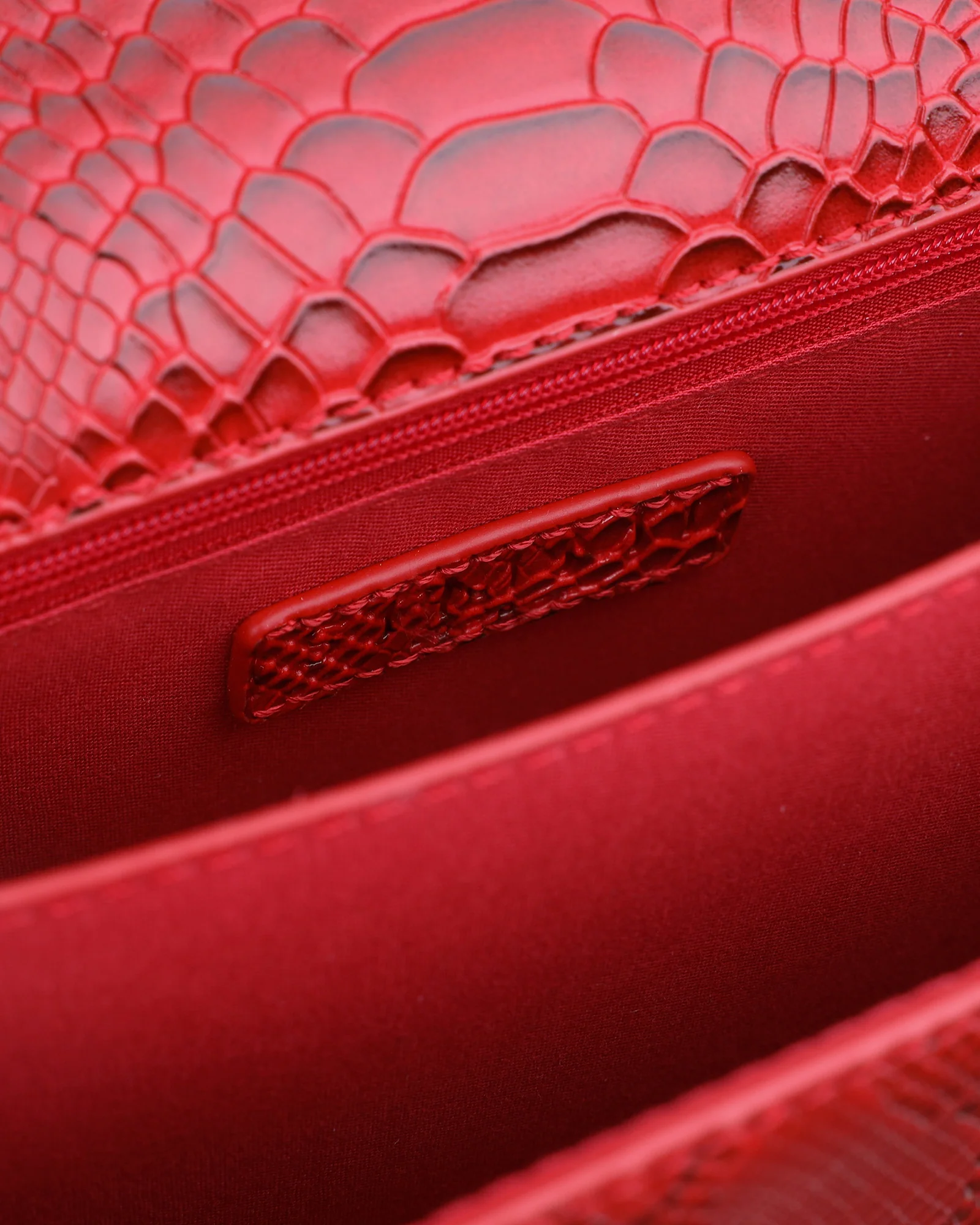 Corinna Red Snake Effect Mini Shoulder Bag - Image 3