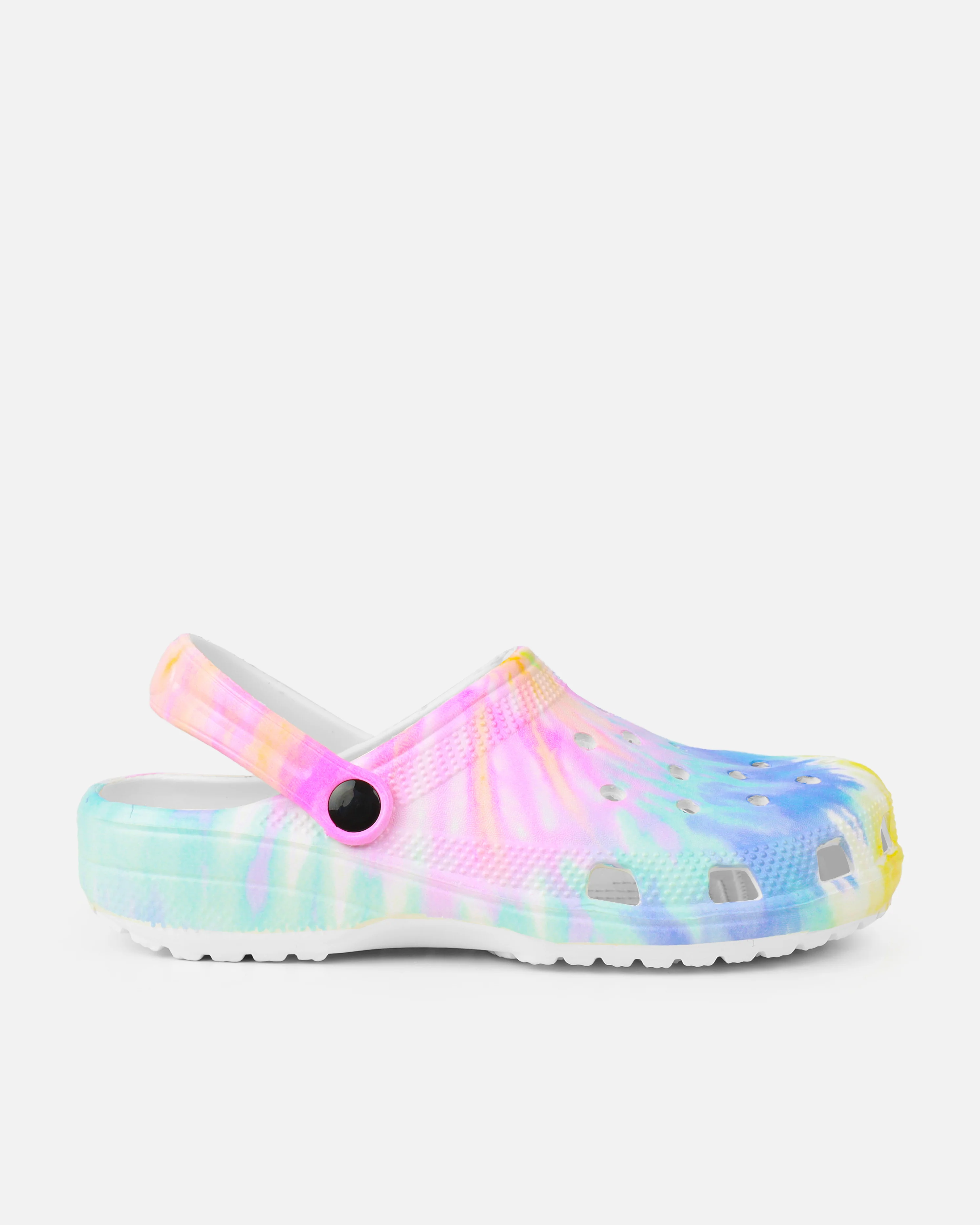 Cruz Purple And Yellow Tie Dye Moulded Flat Clogs - Image 2