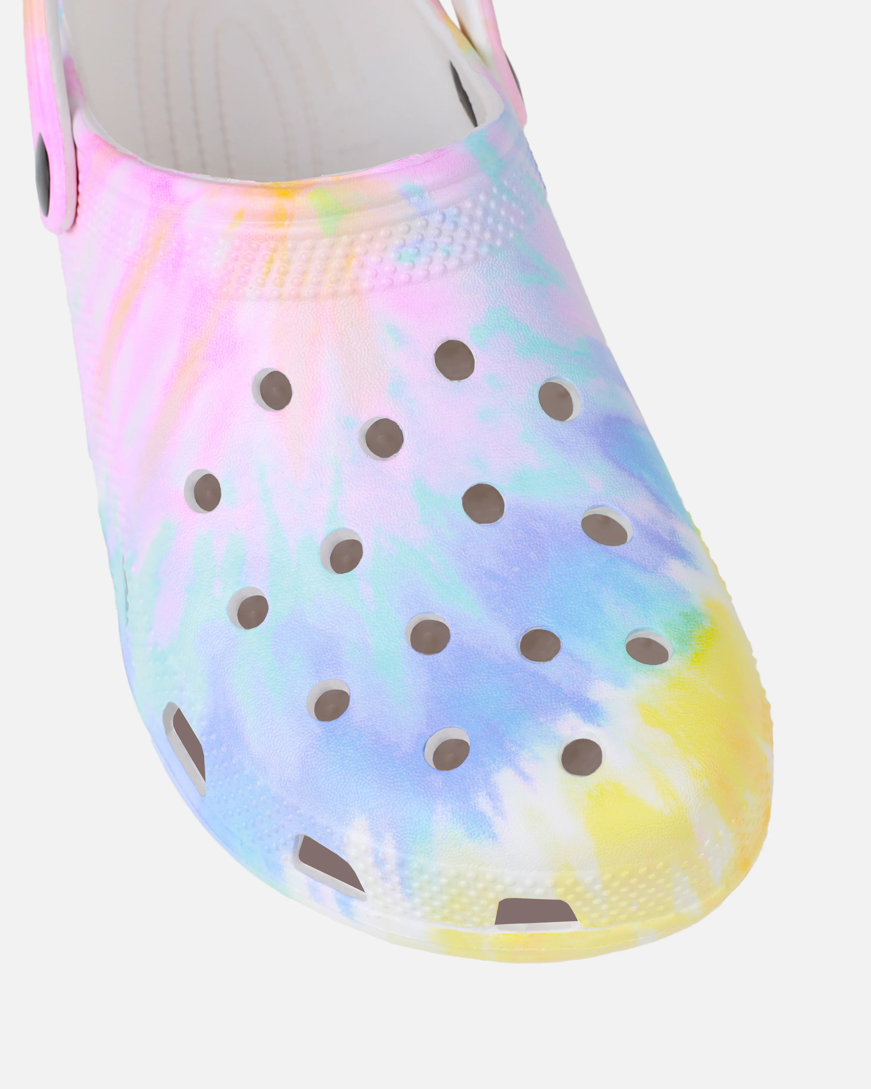 Cruz Purple And Yellow Tie Dye Moulded Flat Clogs - Image 4