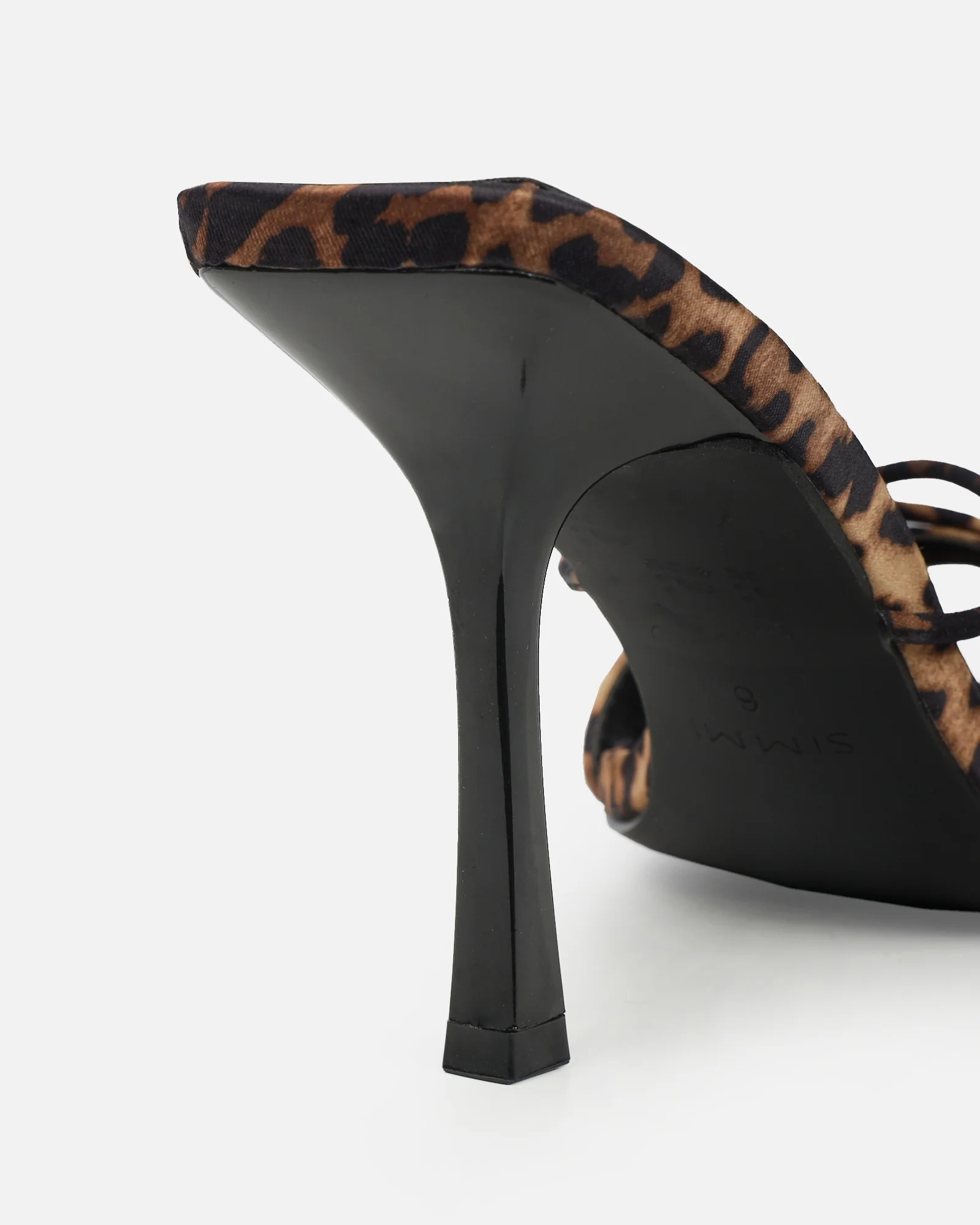 Danique Leopard Print Satin Mules - Image 3