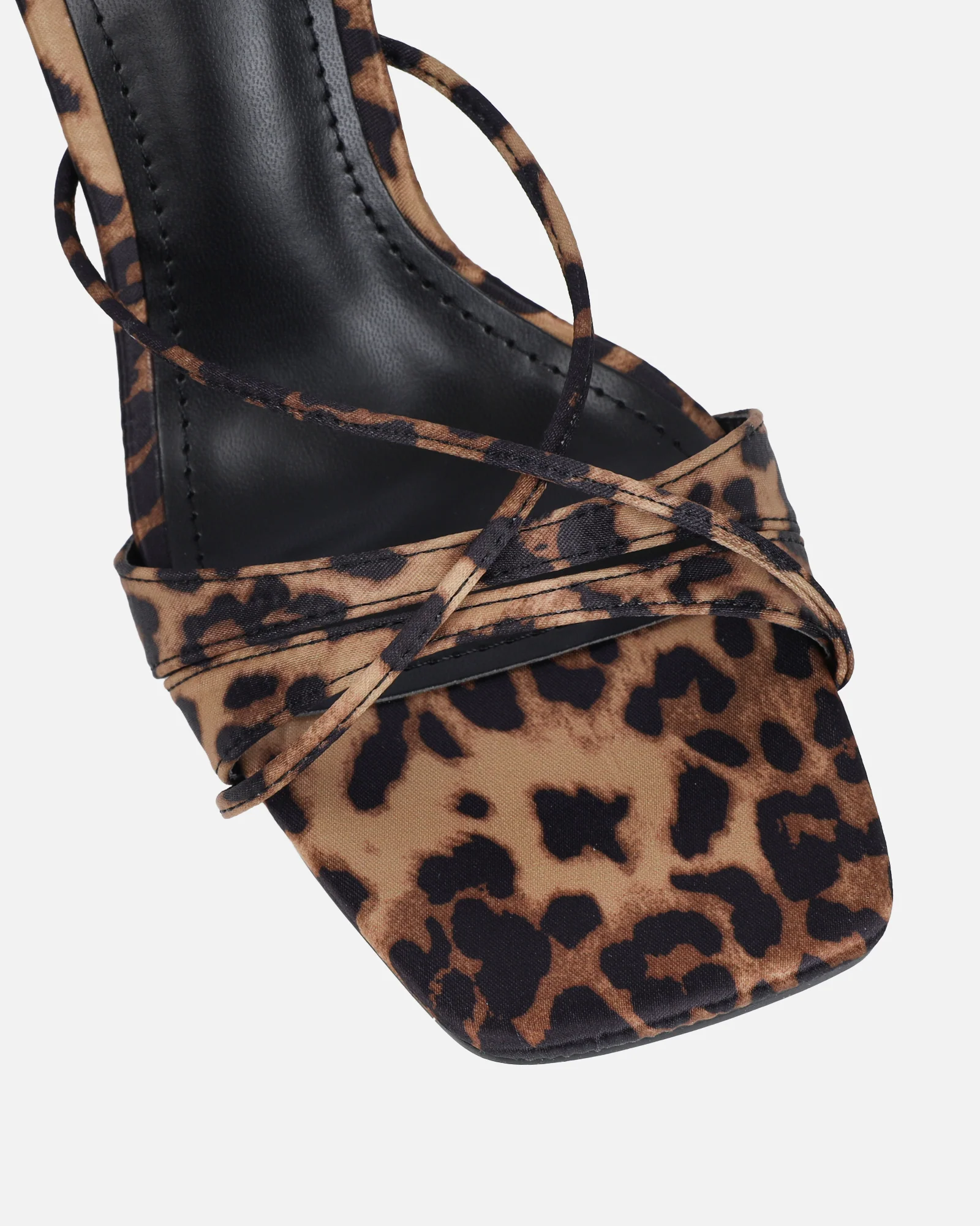 Danique Leopard Print Satin Mules - Image 4