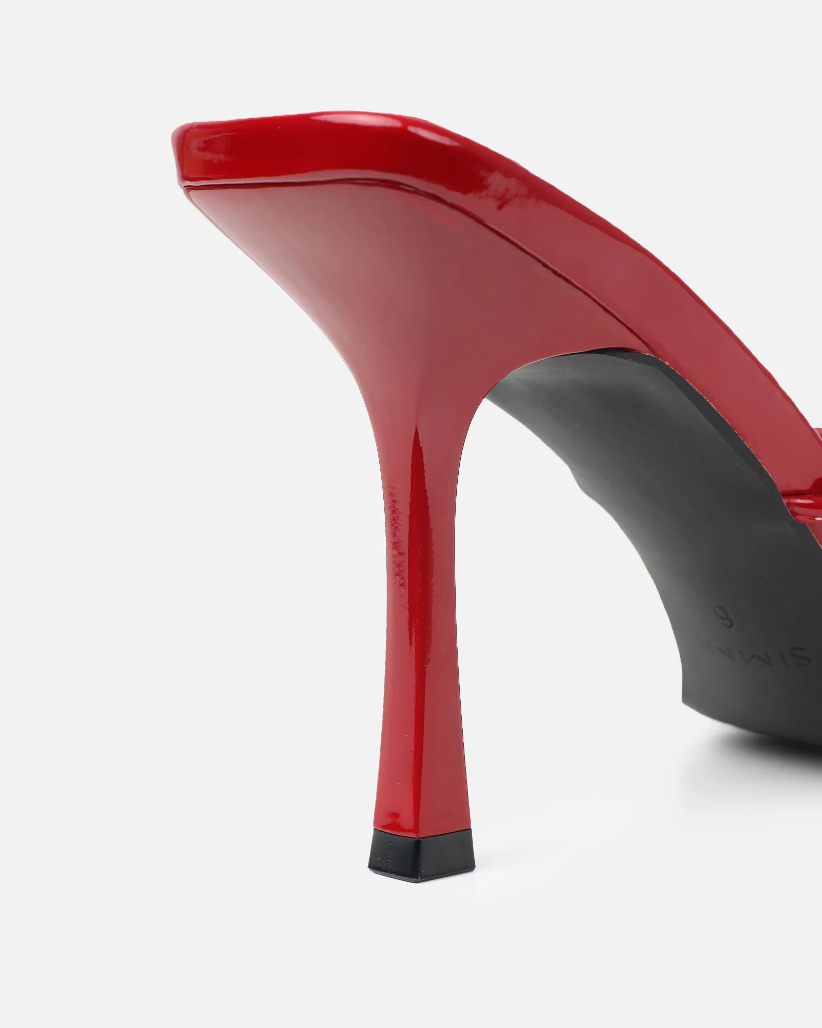 Danique Red Patent Mules - Image 3