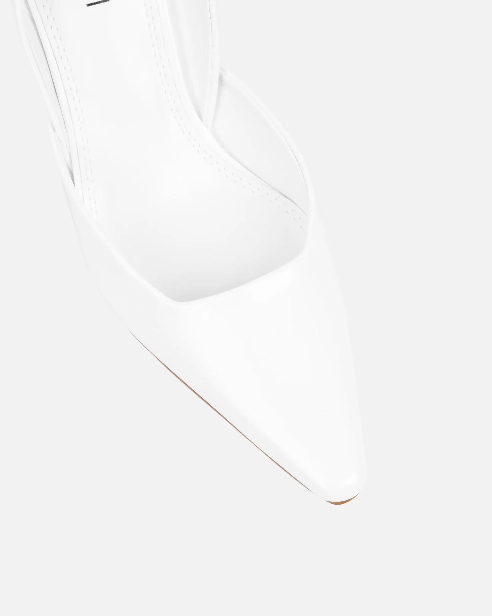 Darcia White Box Sling Back Court Shoes - Image 4