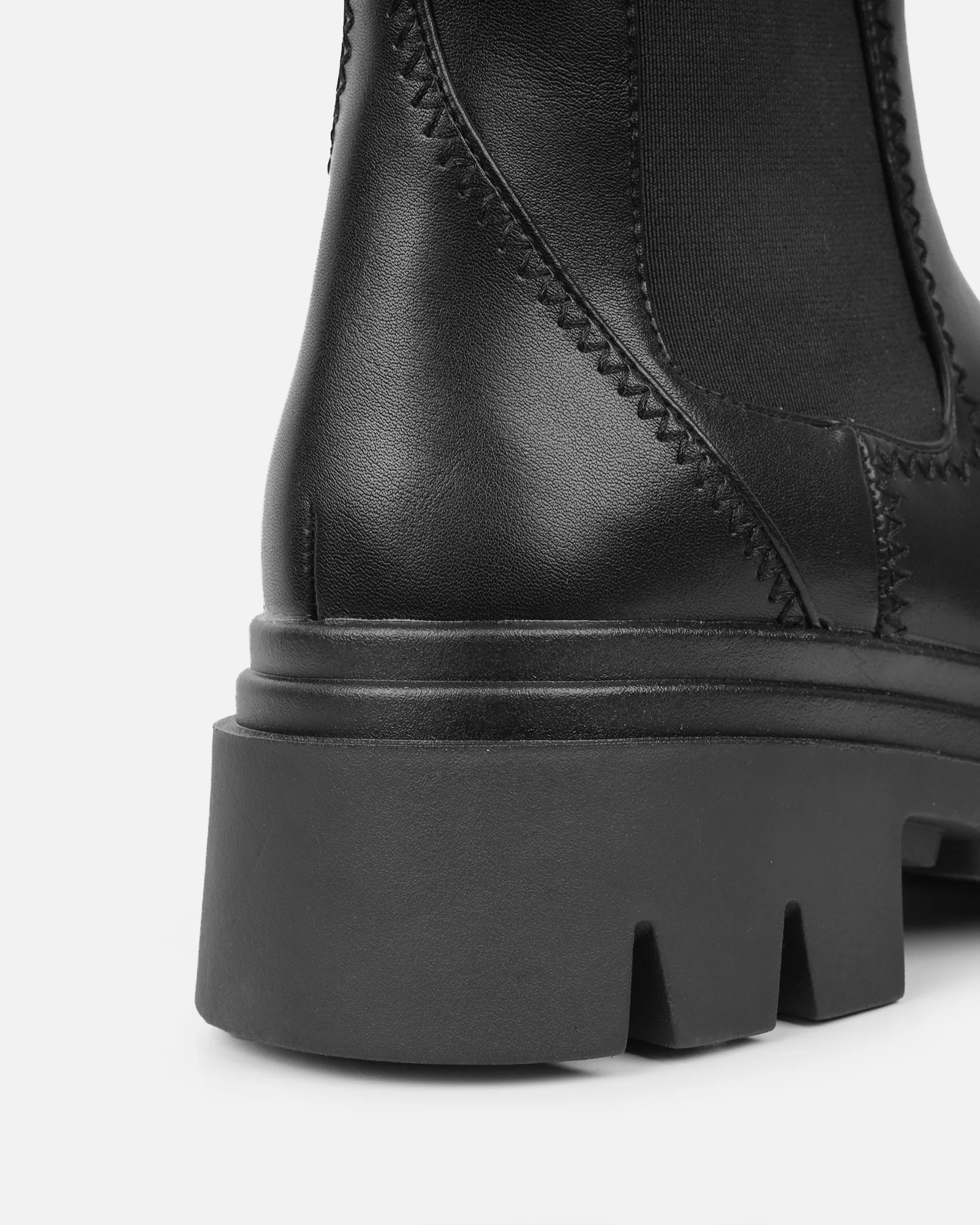 Darwen Black Chunky Ankle Boots - Image 3