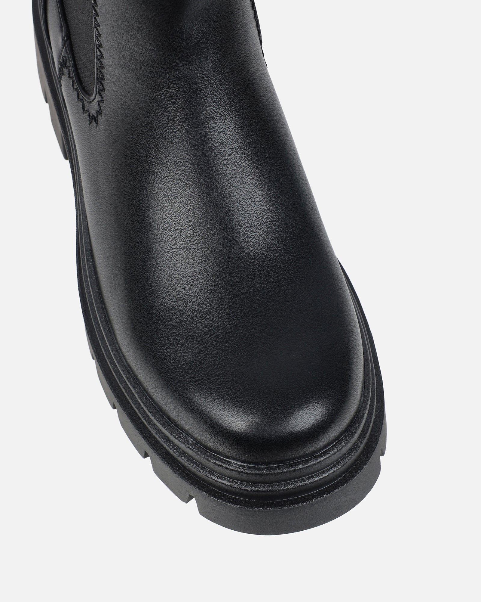 Darwen Black Chunky Ankle Boots - Image 4