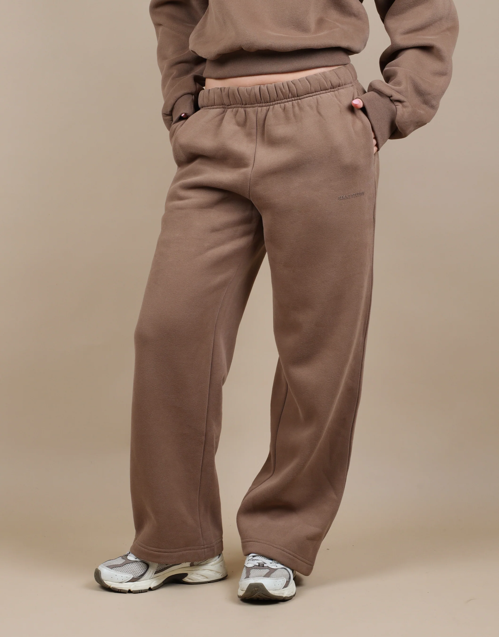 Demi Straight Leg Joggers In Mocha - Image 2