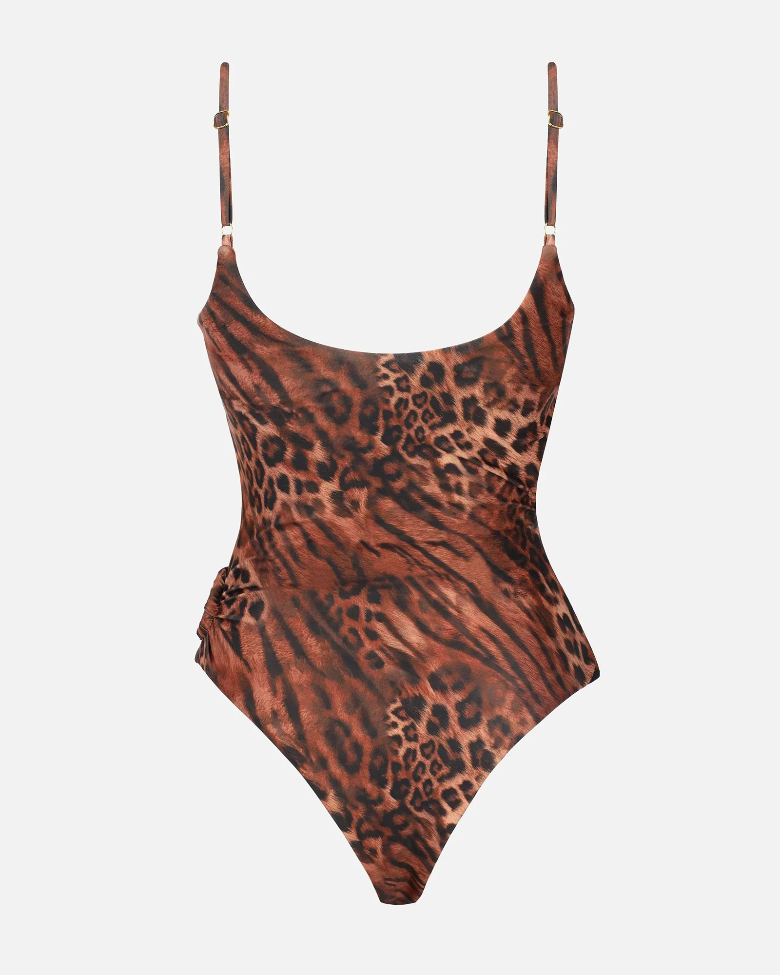 Desara Leopard Cut Out Ring Trim Swimsuit - Image 6