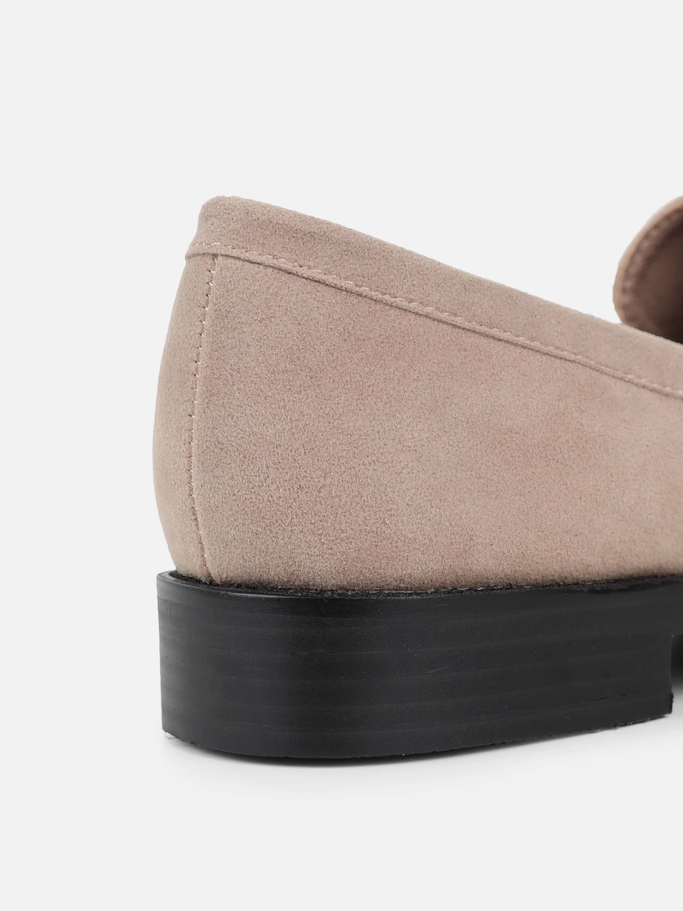 Dime Taupe Suede Penny Loafers - Image 3