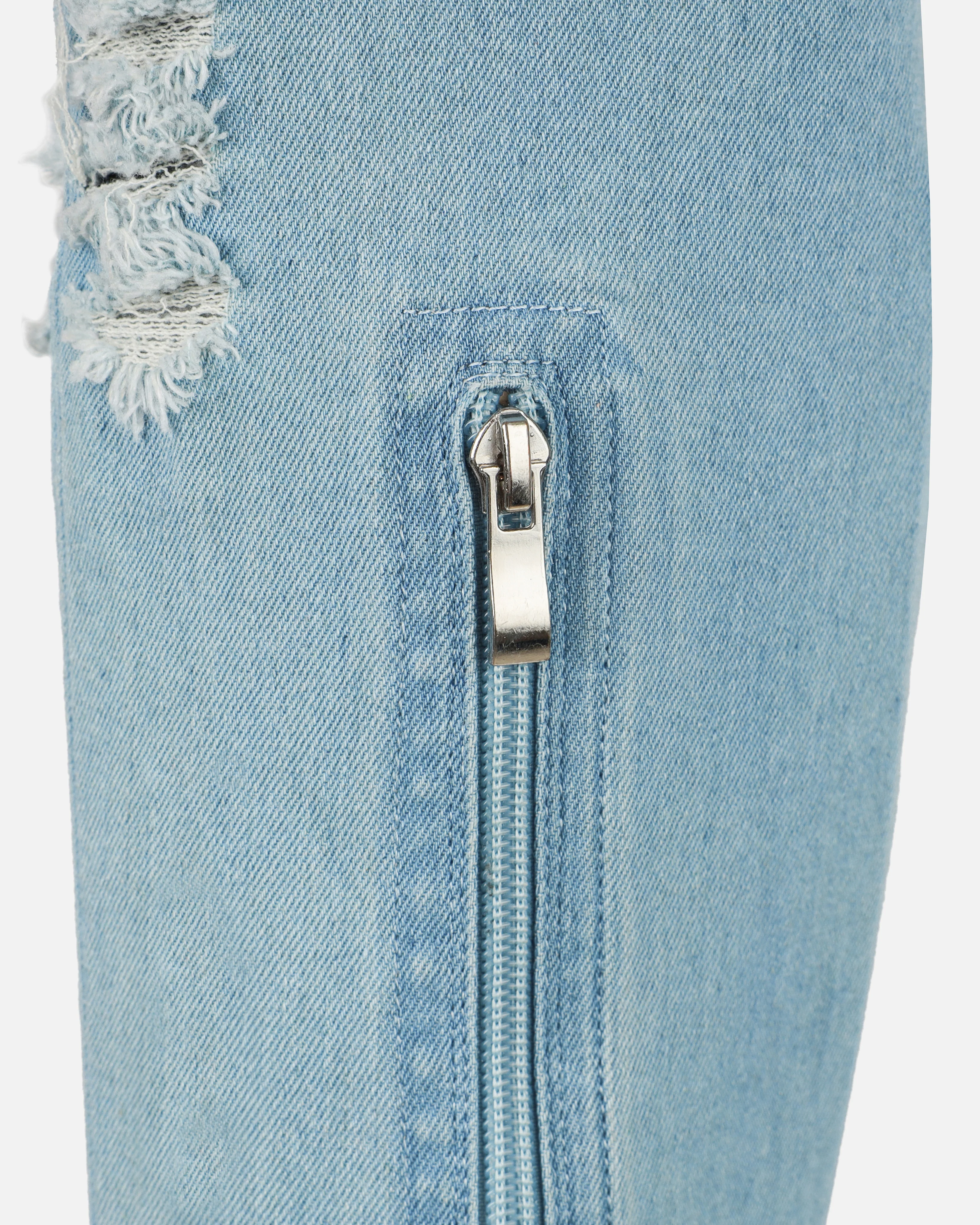 Dimitri Blue Denim Open Toe Stiletto Thigh High Boots - Image 3