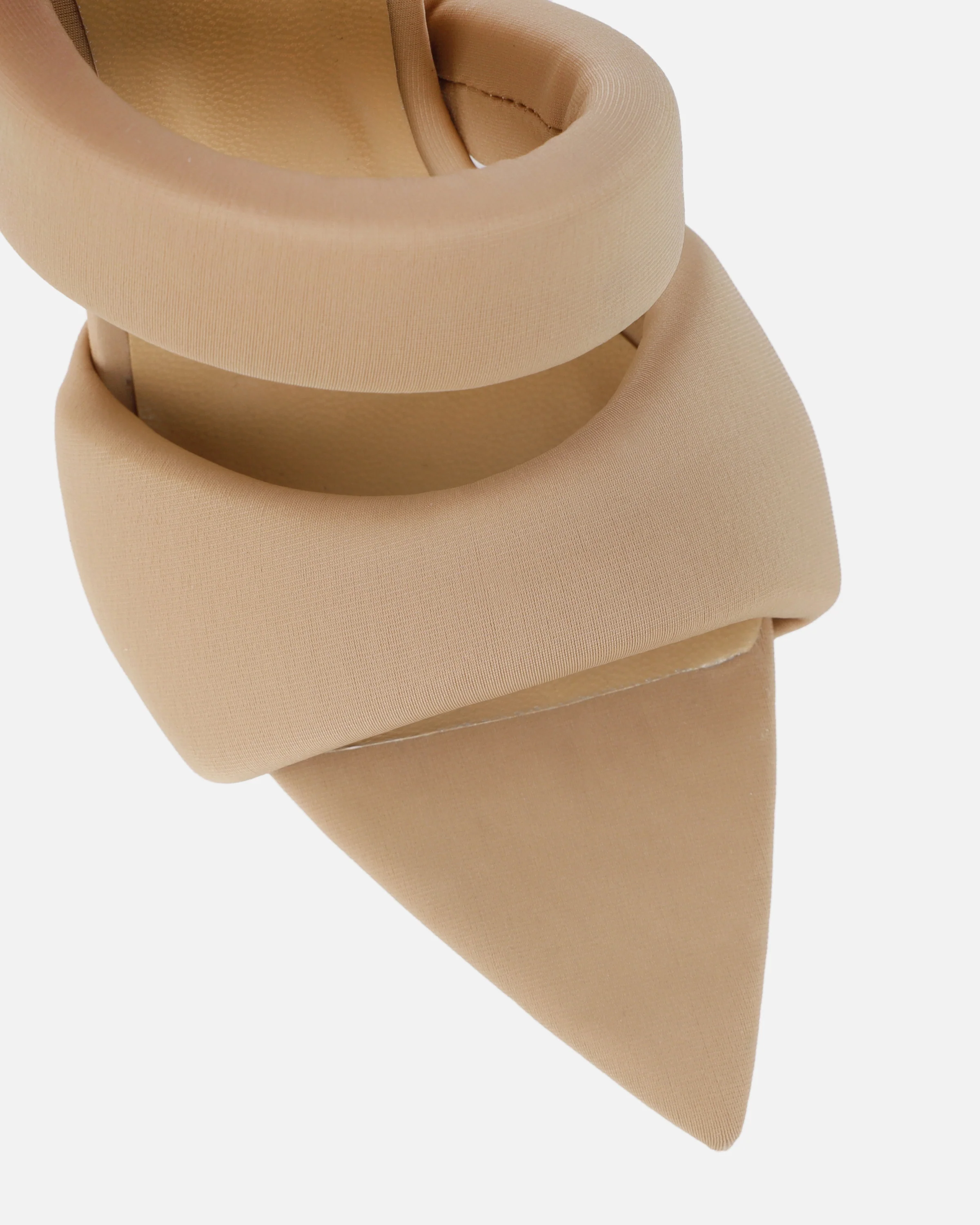 Dio Nude Lycra Pointed Toe Heeled Sandals - Image 4