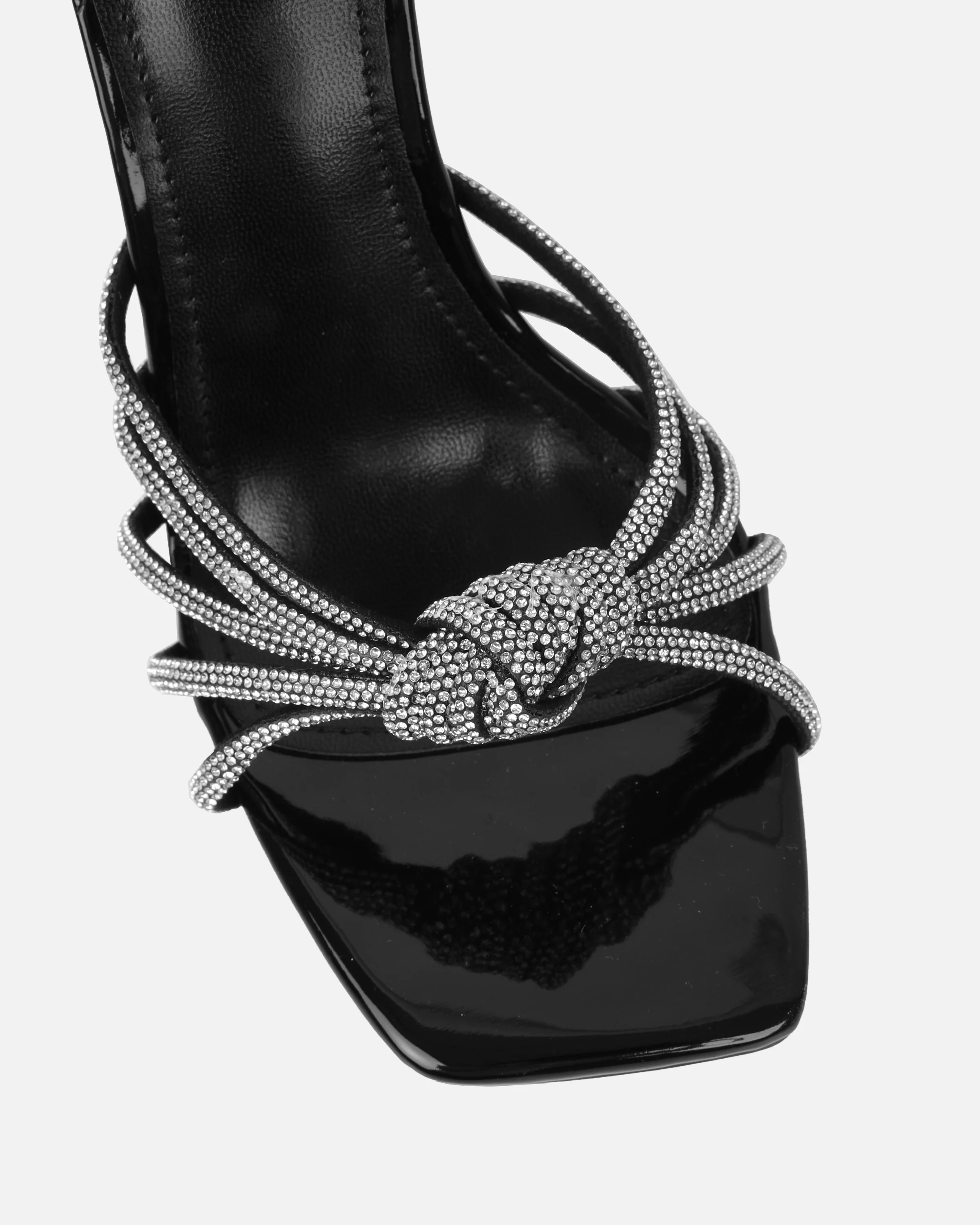 Dreaa Black Diamante Wedge Mules - Image 4