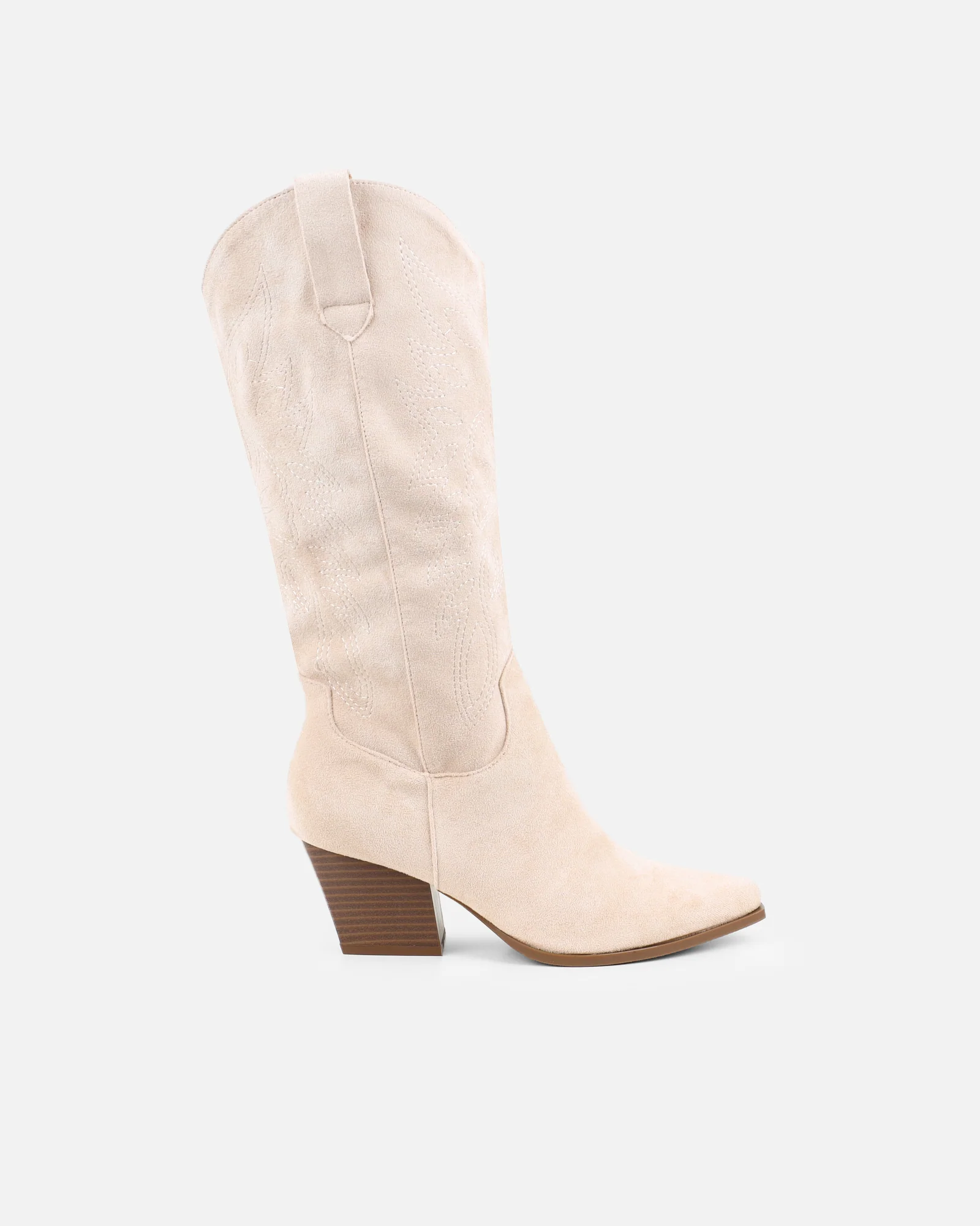 Carter Beige Western Cowboy Boots - Image 2