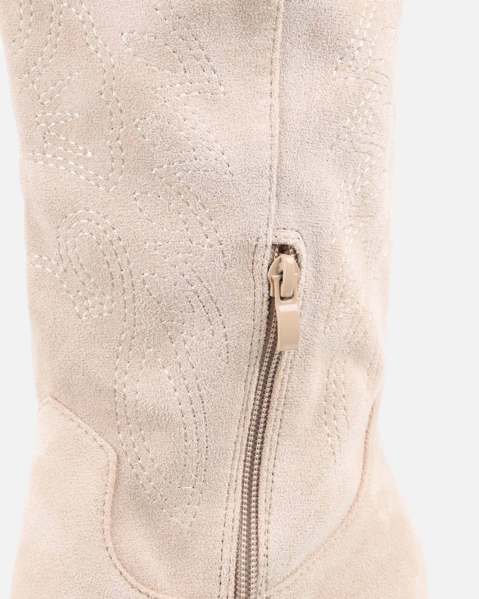 Carter Beige Western Cowboy Boots - Image 3