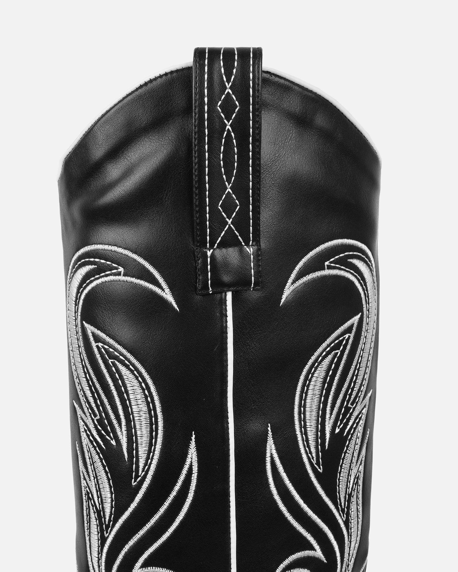 Eagon Black Knee High Western Boots - Image 3