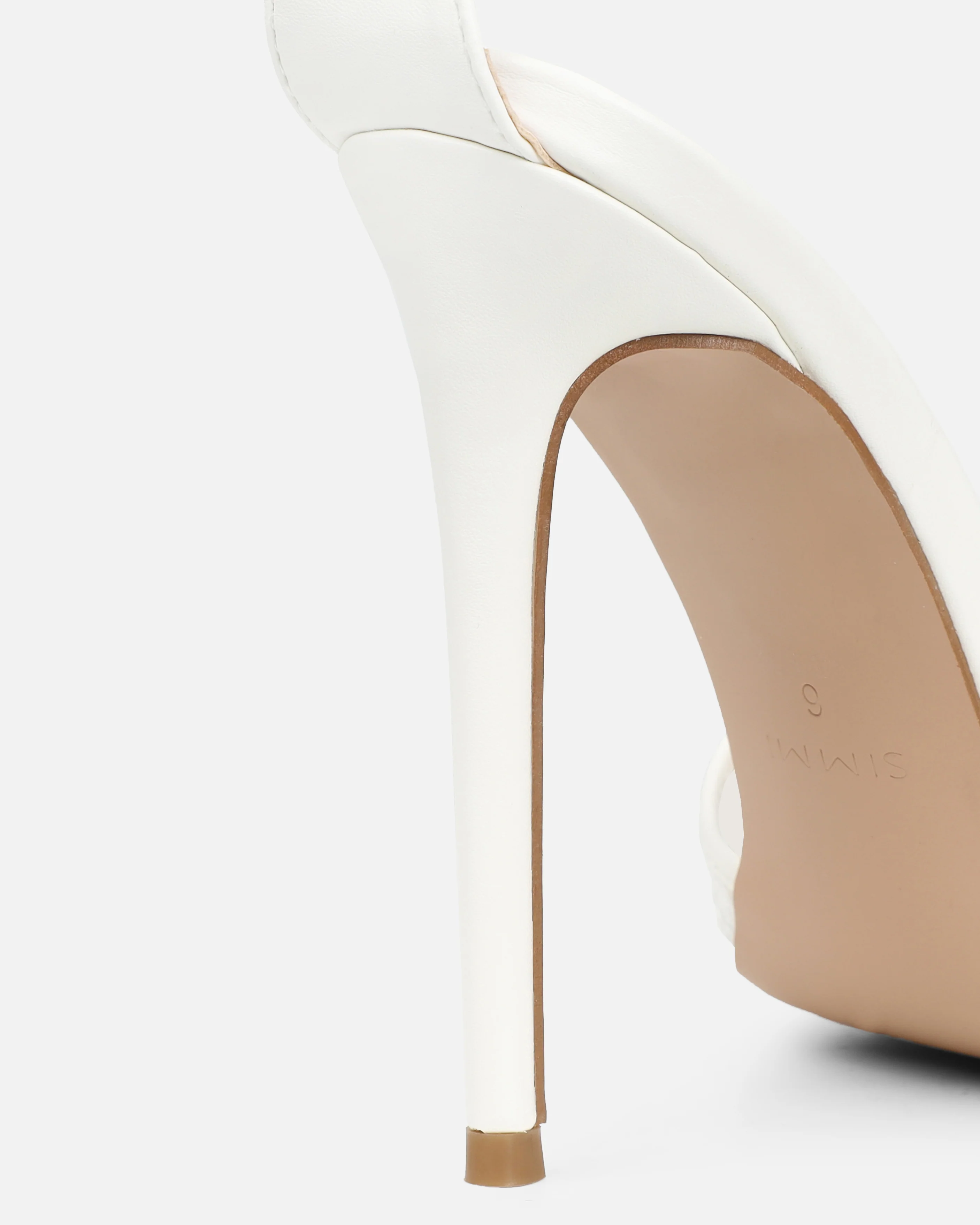 Eavie White Lace Heeled Sandals - Image 3
