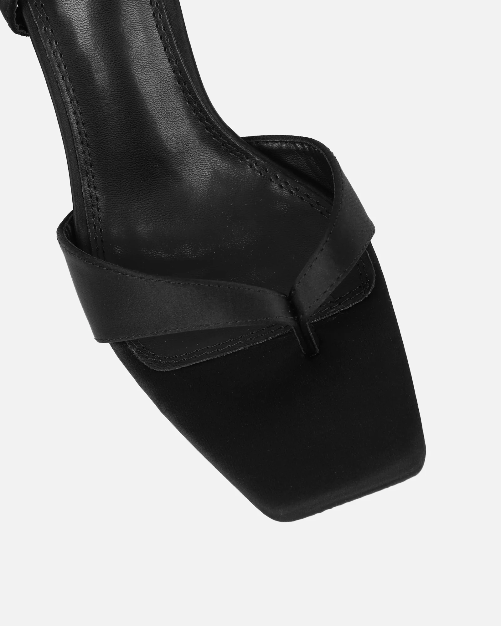 Ebba black satin heeled sandals - Image 4