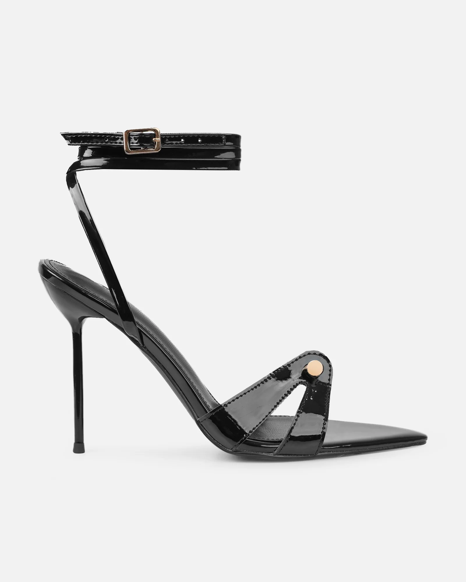 Ebby Black Patent Stiletto Heels - Image 2