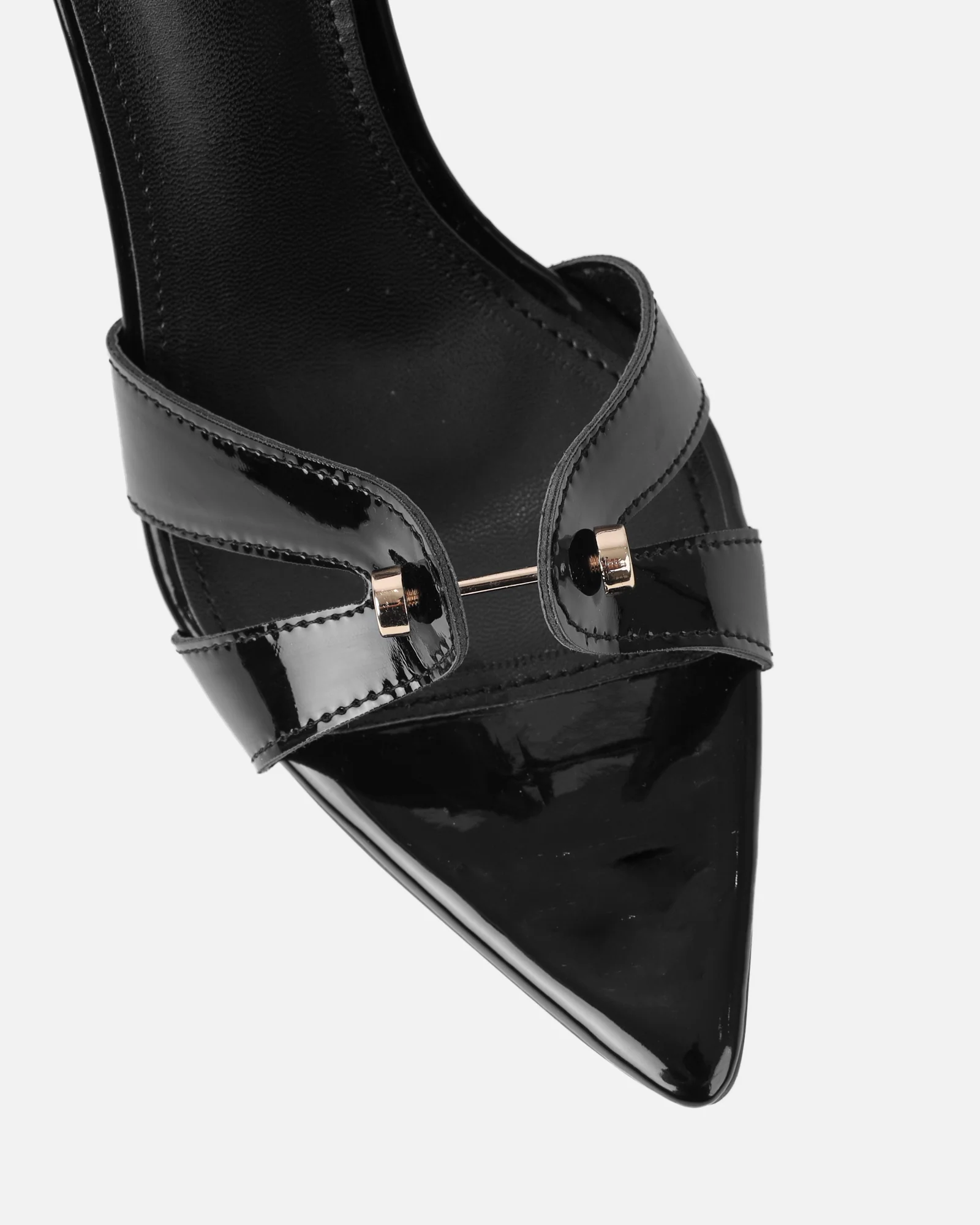 Ebby Black Patent Stiletto Heels - Image 4