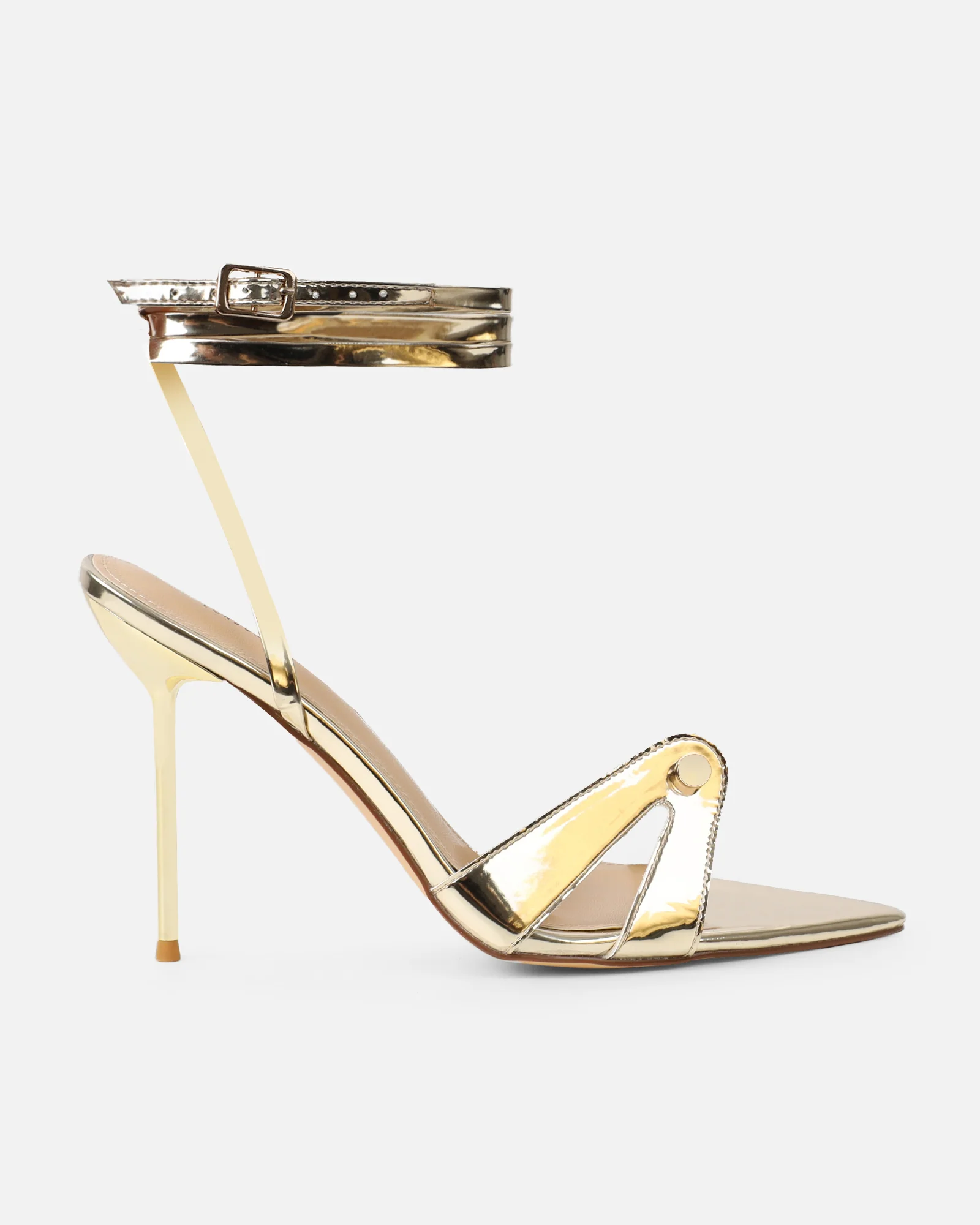 Ebby Gold Mirror Stiletto Heels - Image 2