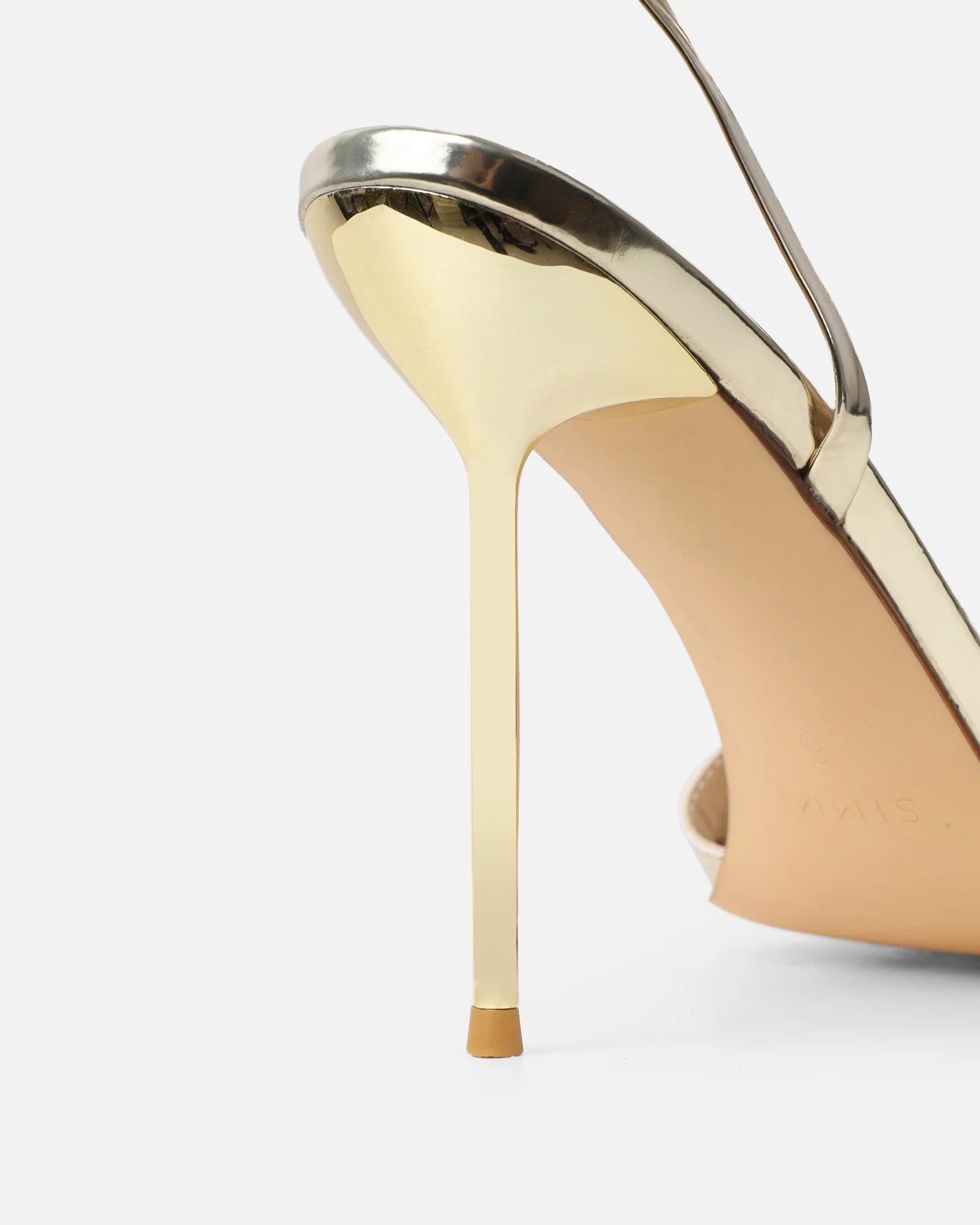 Ebby Gold Mirror Stiletto Heels - Image 3