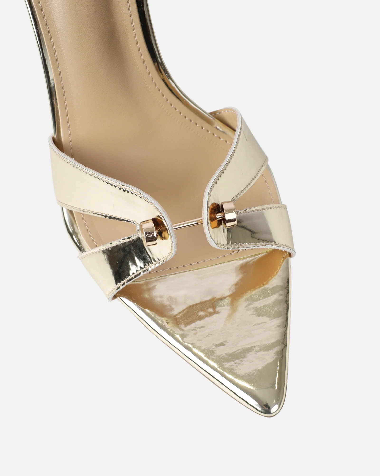 Ebby Gold Mirror Stiletto Heels - Image 4