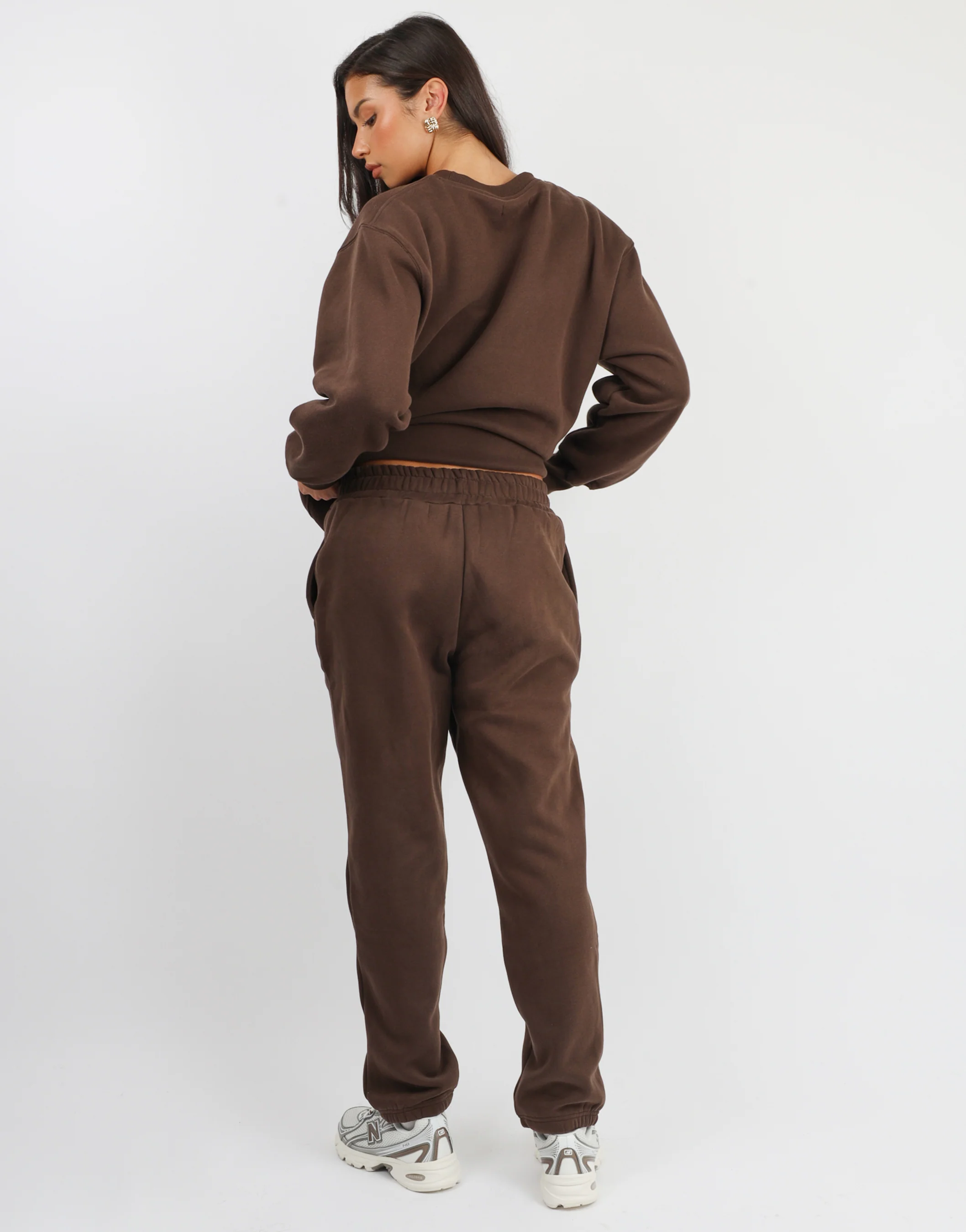 Elwood Simmi Studios Varsity Cuffed Jogger in Brown - Image 3