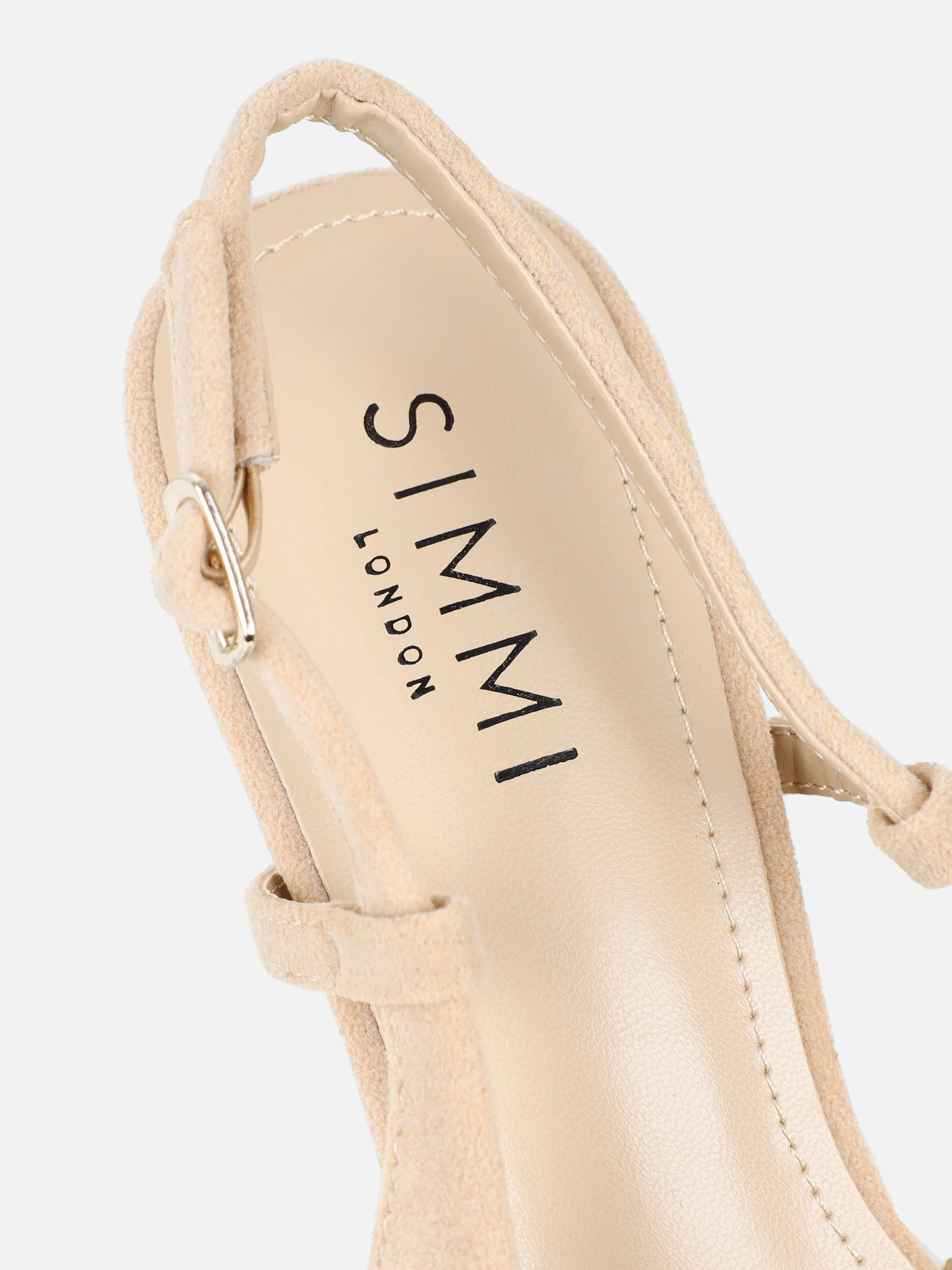 Emarra Beige Suede Slingback Court Shoes - Image 3