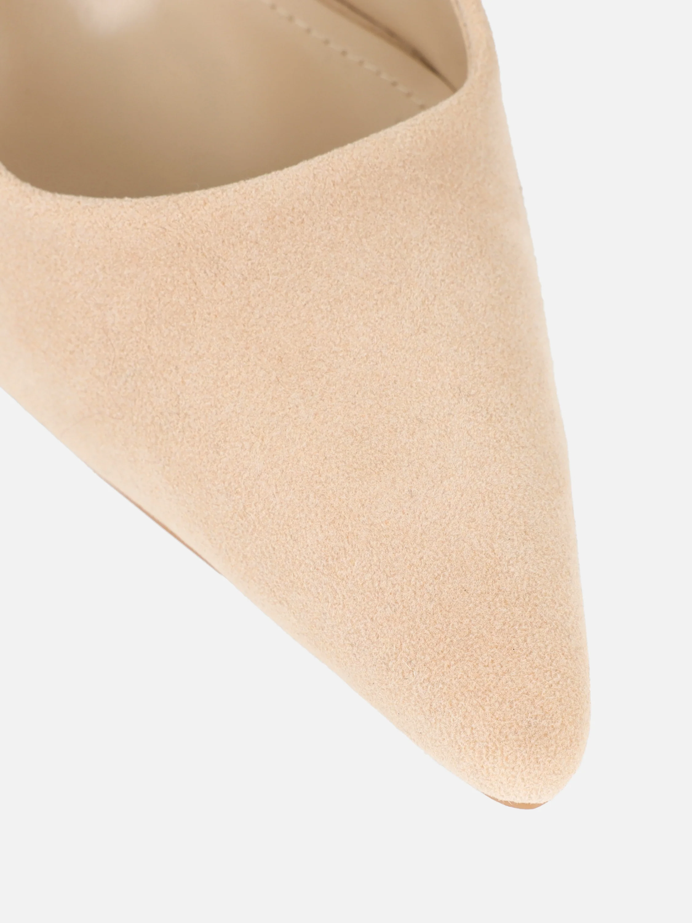 Emarra Beige Suede Slingback Court Shoes - Image 4