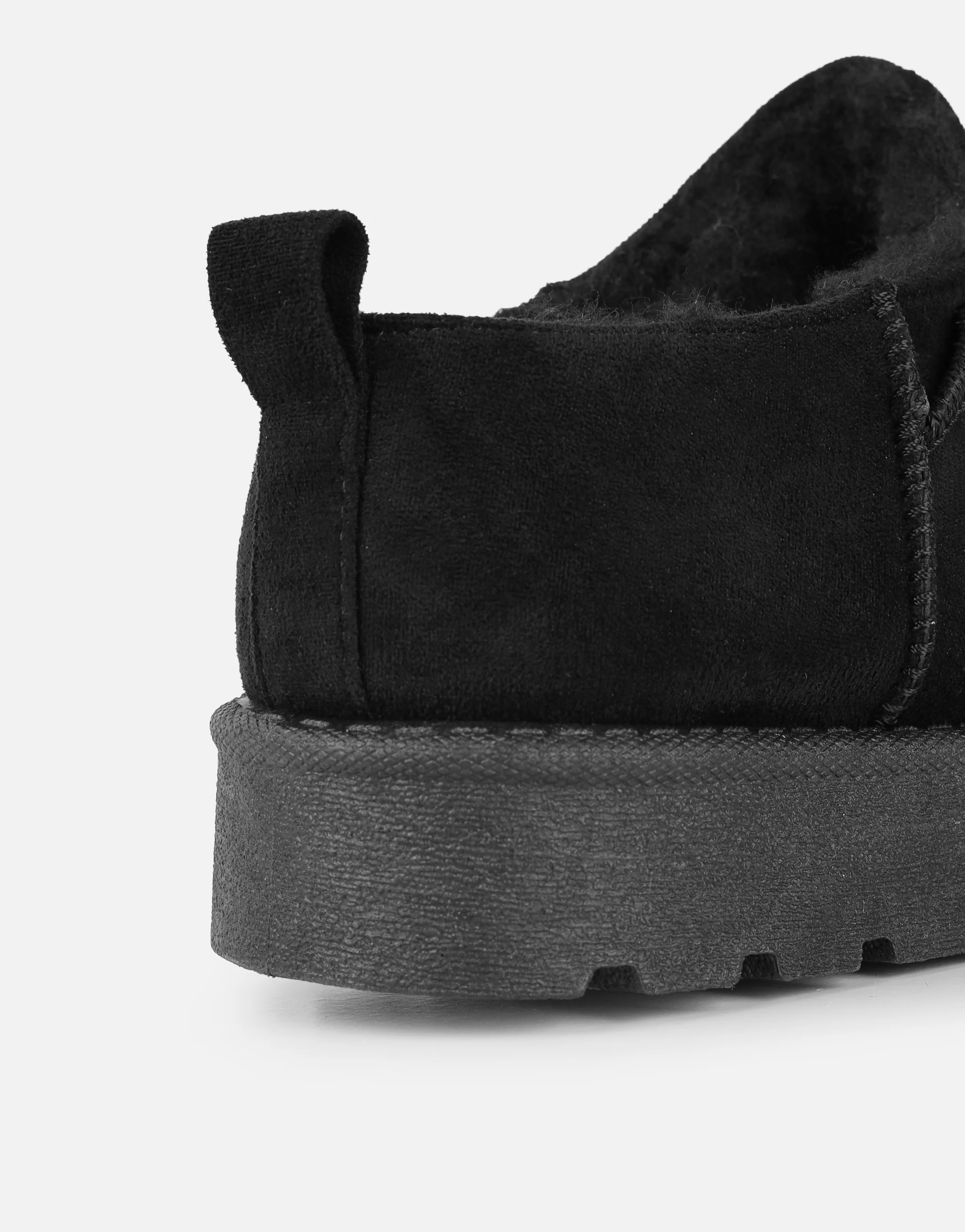 Emmy Black Faux Suede Micro Flatform Boots - Image 3